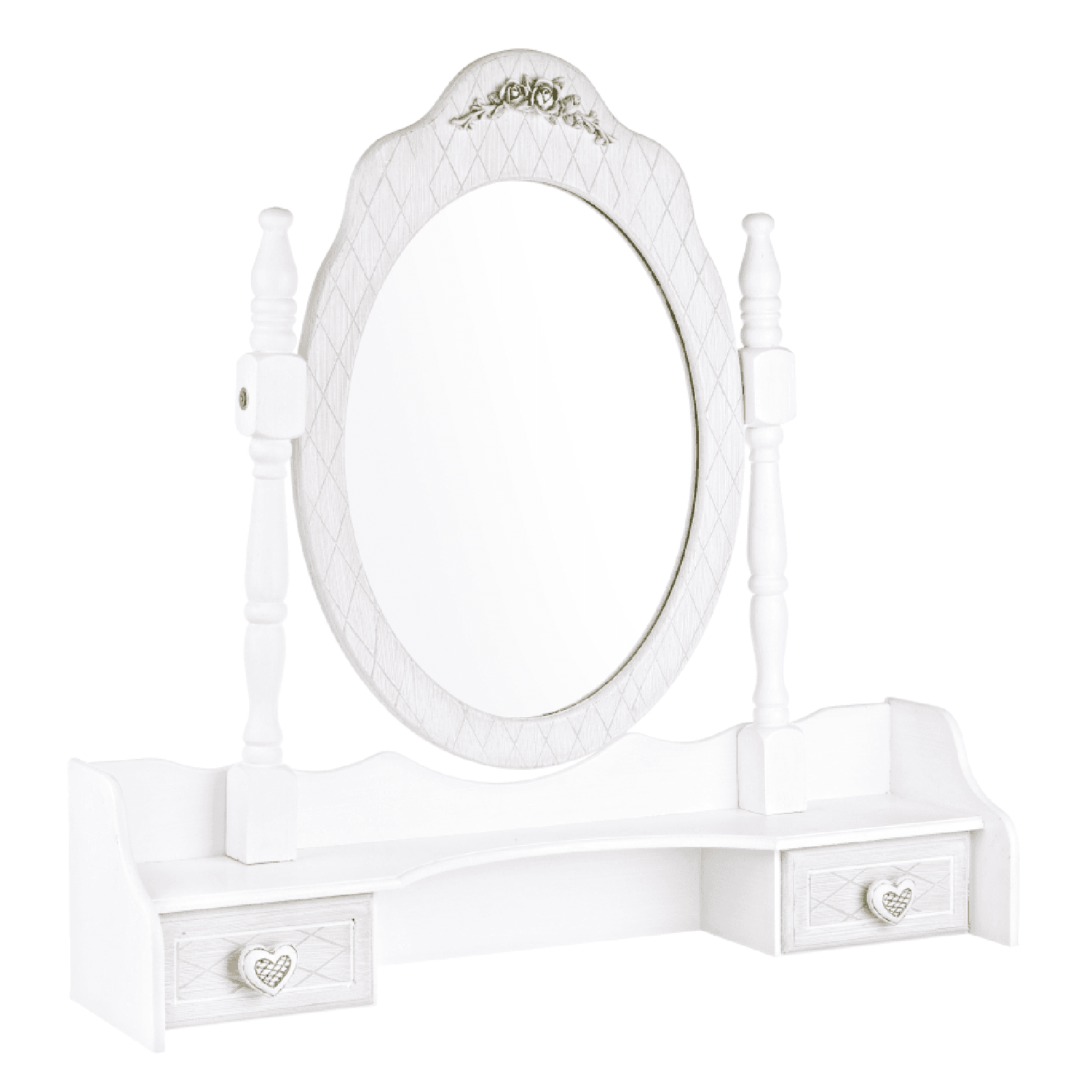 Specchio cosmetico con alzata in mdf "Charlene" 70.5 a - 18 b - 69 h cm