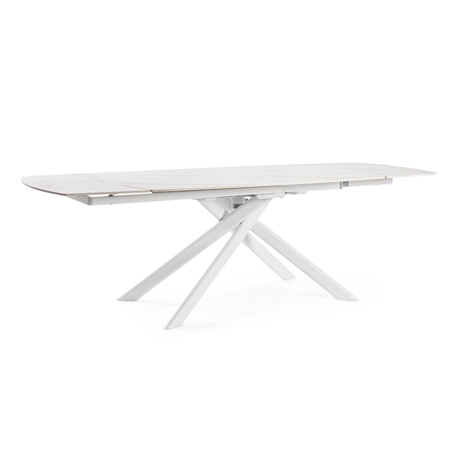 Tavolo allungabile "Joakim" in grés porcellanato e legno mango 160-240x90 - 9