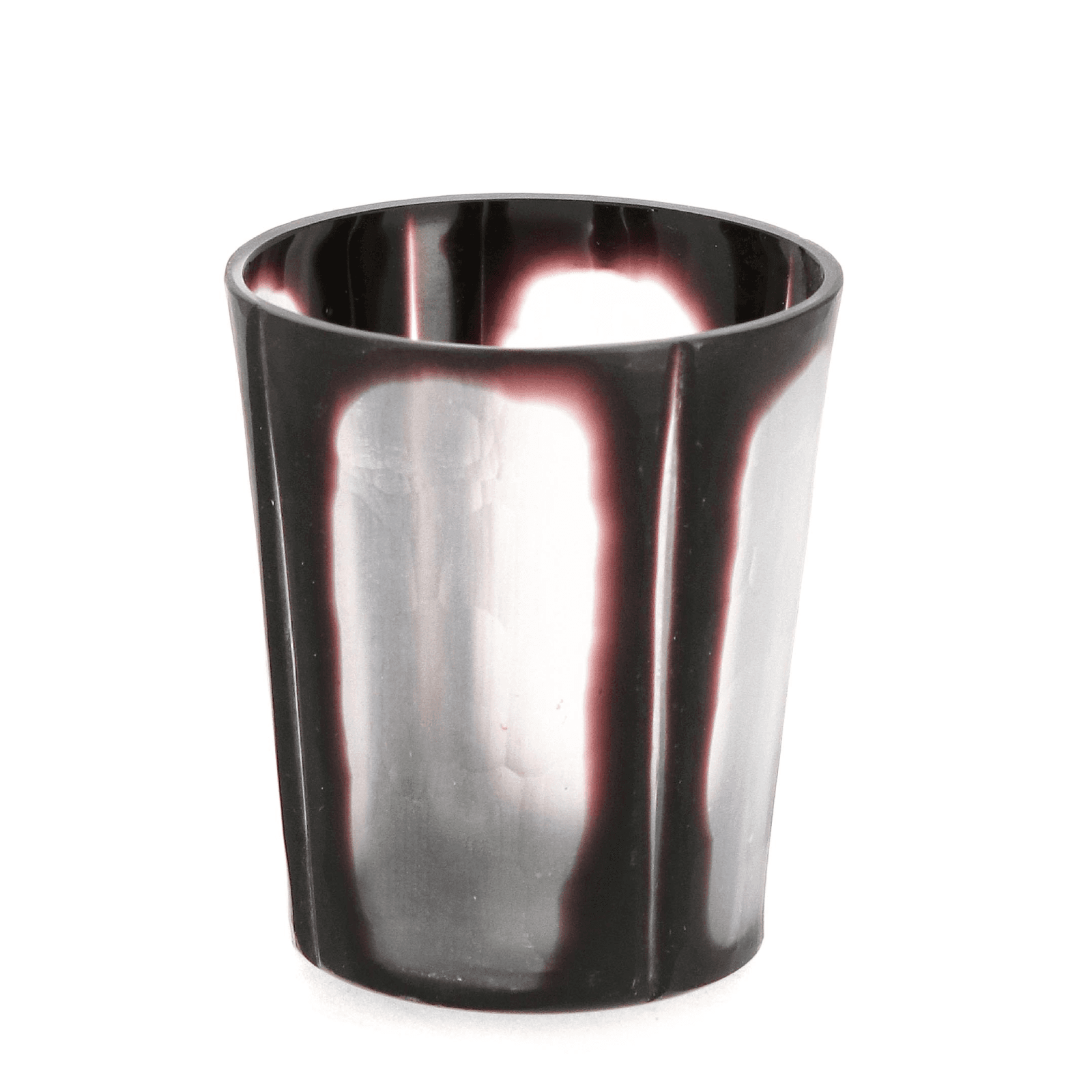 Porta candela kirinda vt trasparente  nero  h9 prodotto fatto a mano in vetro Ø8 x h 9cm - 2