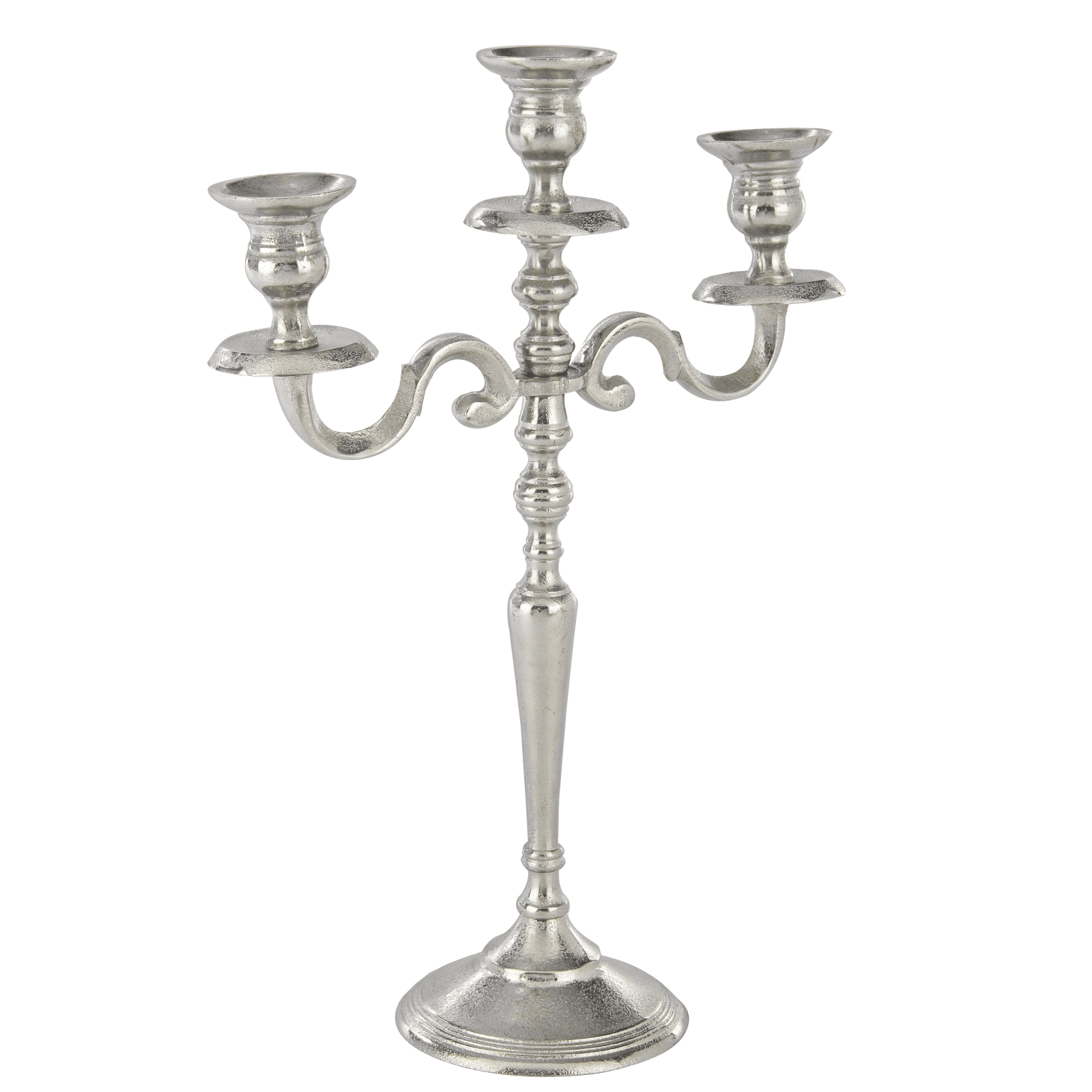 Candelabro karan in diverse misure sia a 5 fuochi che a 3 fuochi; prodotto realizzato in alluminio con finitura nickel grezzo. prodotto  da assemblare - 4