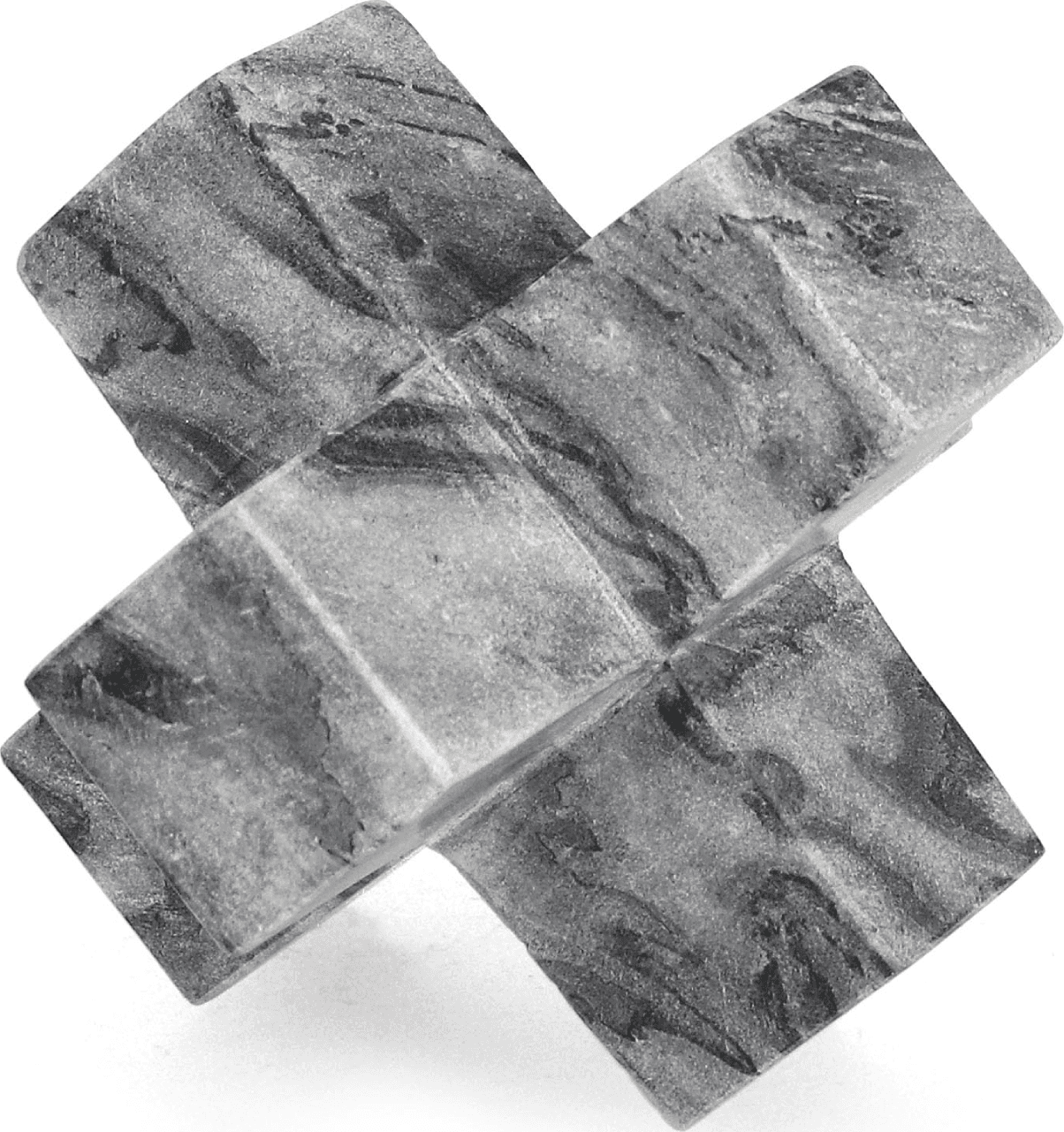 Decorazione kandy a forma di croce realizzato in marmo – Grigio – Bizzotto Homemotion