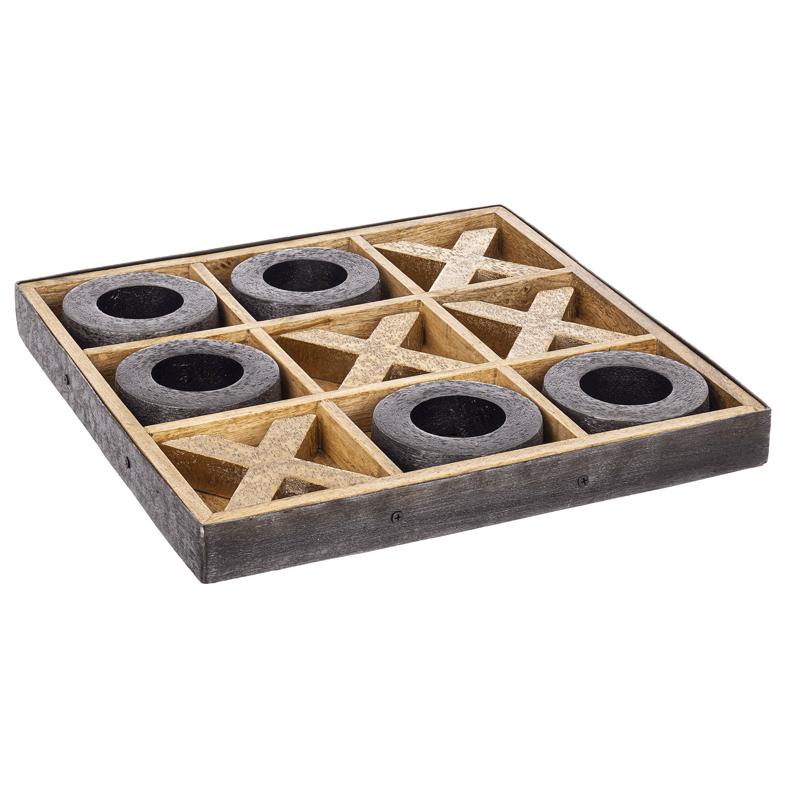 Gioco Tris da tavolo in alluminio decorazione lavorata artigianalmente - 6