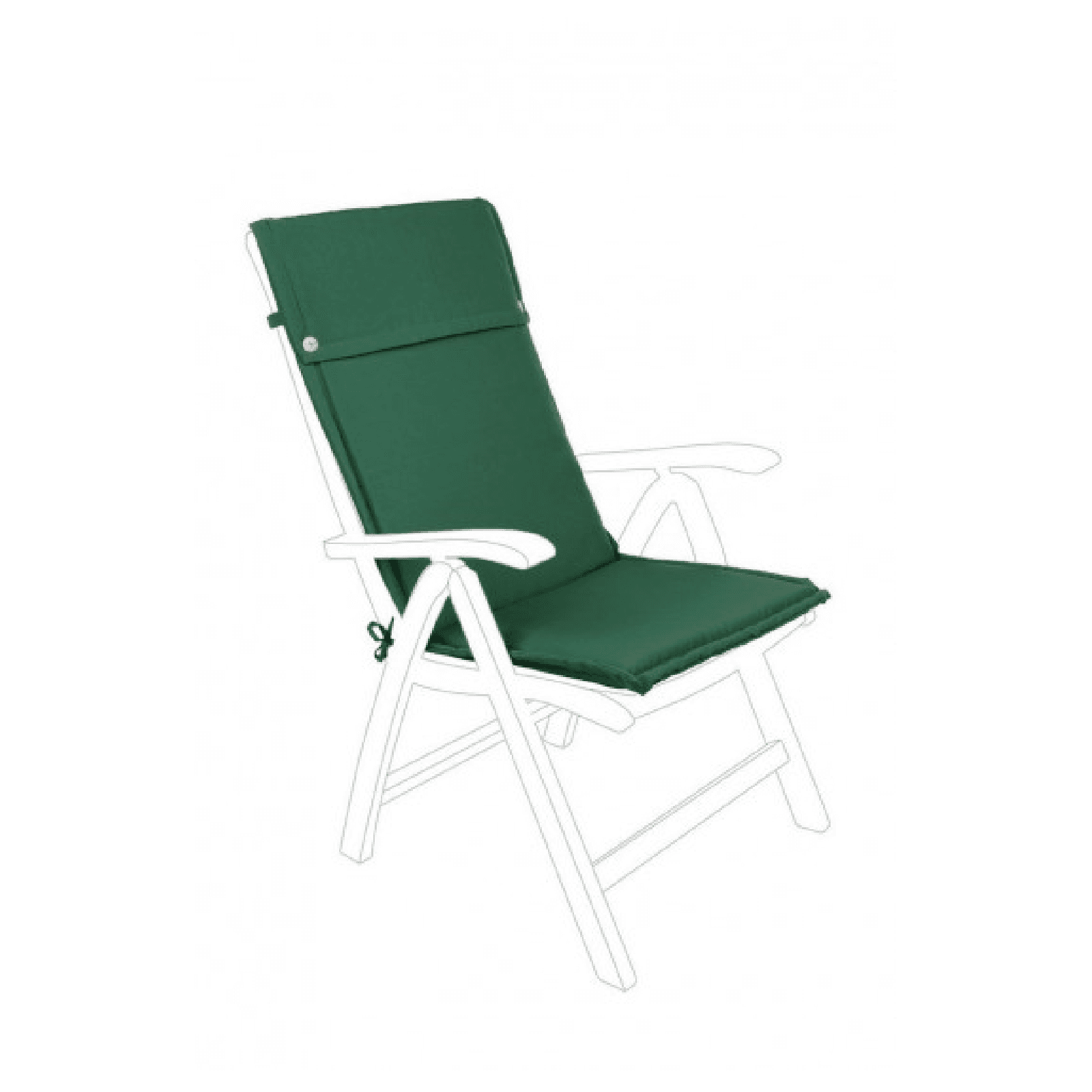 Cuscino da esterno per sedia e poltrona in Polyestere 180 gr Schienale Alto – Verde Scuro – Bizzotto Homemotion