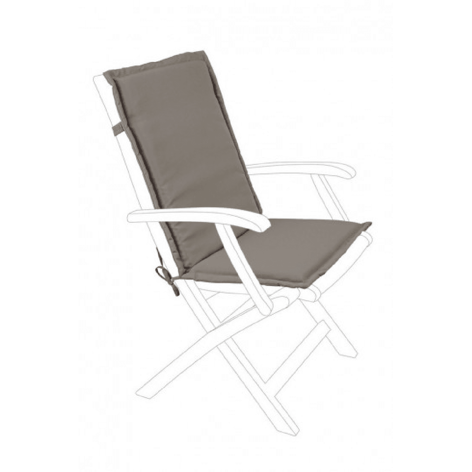 Cuscino da esterno per sedia e poltrona in Polyestere 180 gr Schienale Medio - 12