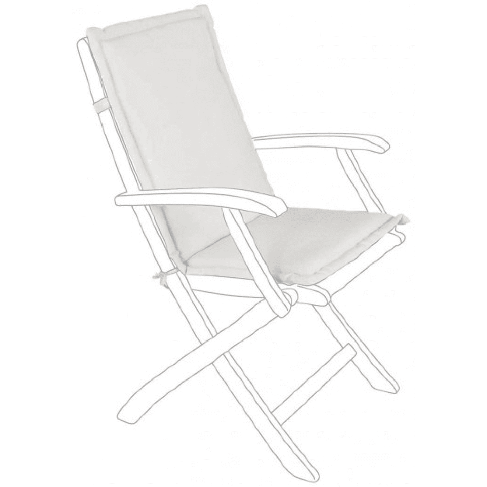 Cuscino da esterno per sedia e poltrona in Polyestere 180 gr Schienale Medio - 18