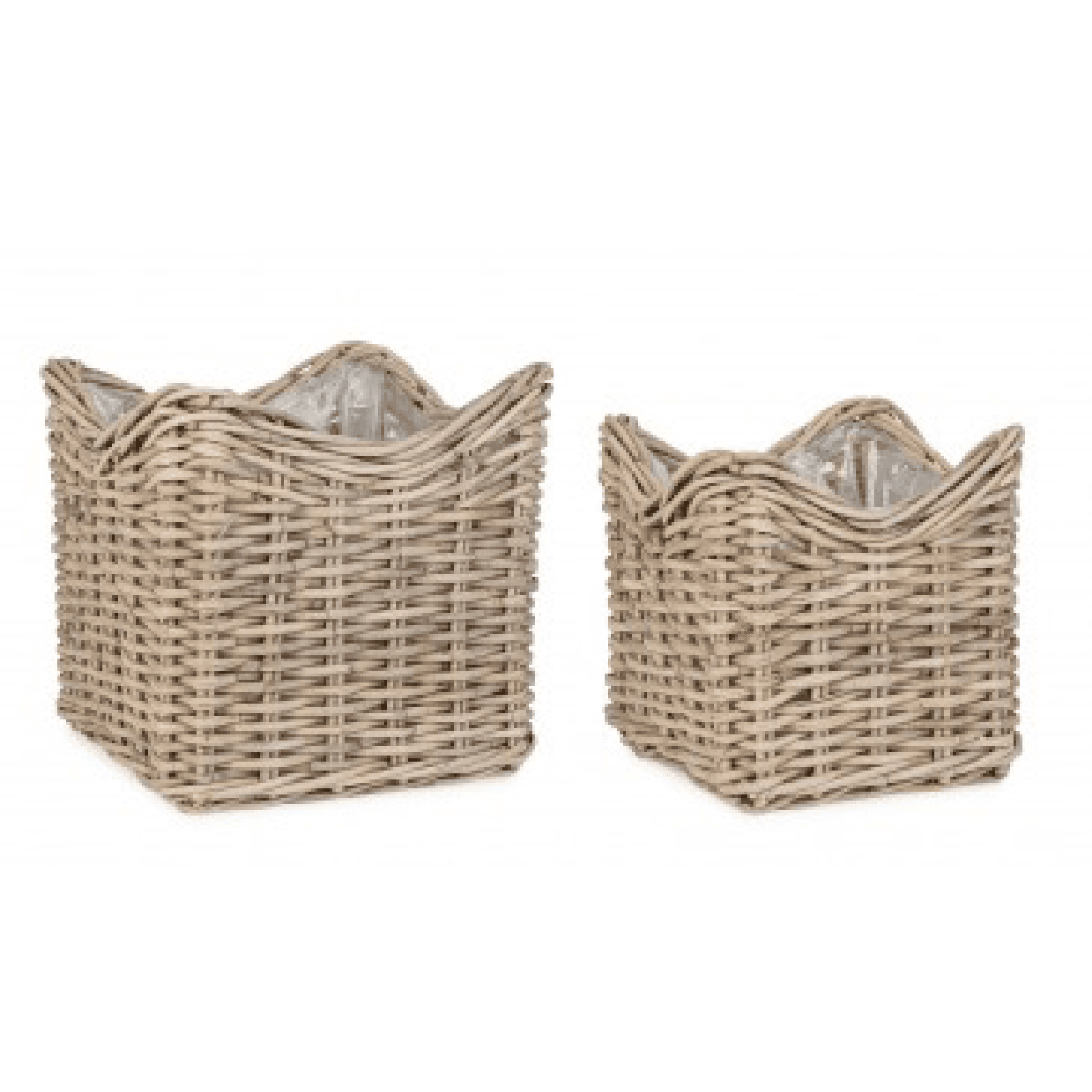 Set 2 Ceste haris quadrate con rivestimento interno in nylon  da esterno - 3