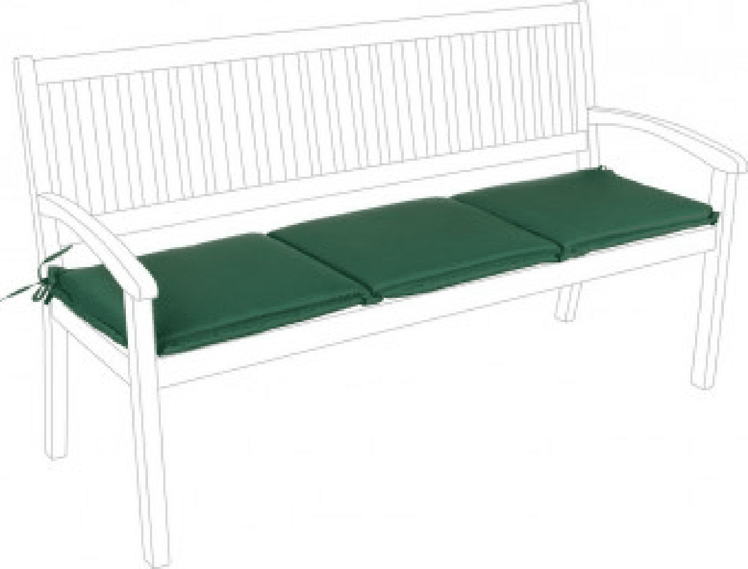 Cuscino da esterno per Panca 3 Posti in Polyestere 180 gr – Verde Scuro – Bizzotto Homemotion – letto