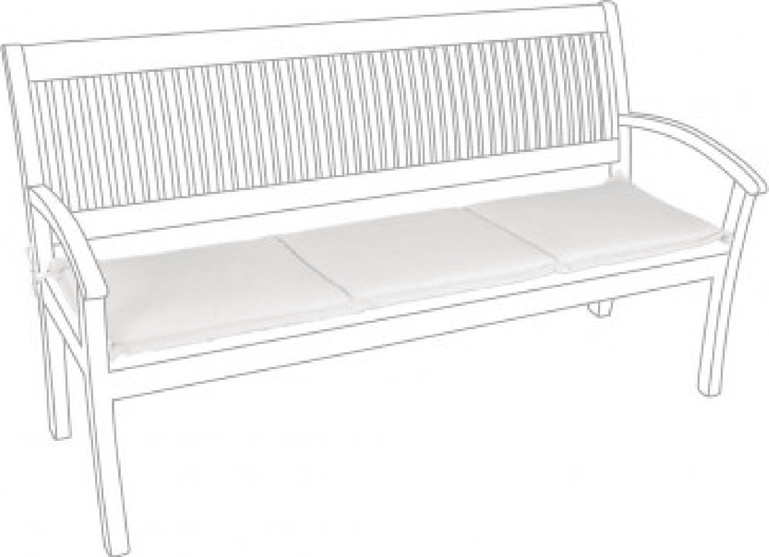 Cuscino da esterno per Panca 3 Posti in Polyestere 180 gr – Naturale – Bizzotto Homemotion – letto