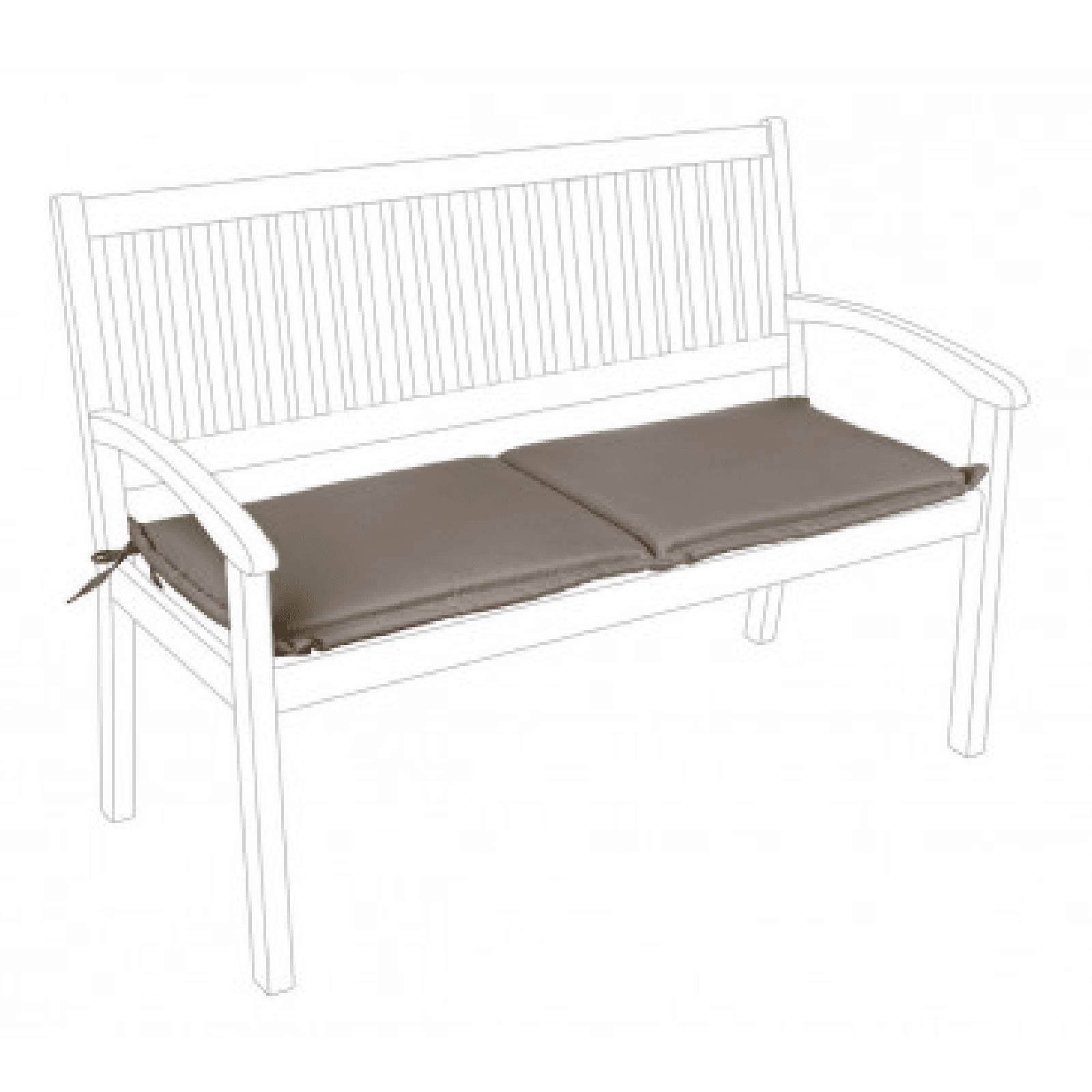 Cuscino da esterno per Panca 2 Posti in Polyestere 180 gr - 8