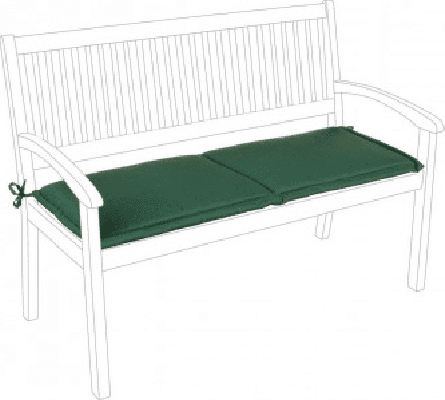 Cuscino da esterno per Panca 2 Posti in Polyestere 180 gr – Verde Scuro – Bizzotto Homemotion