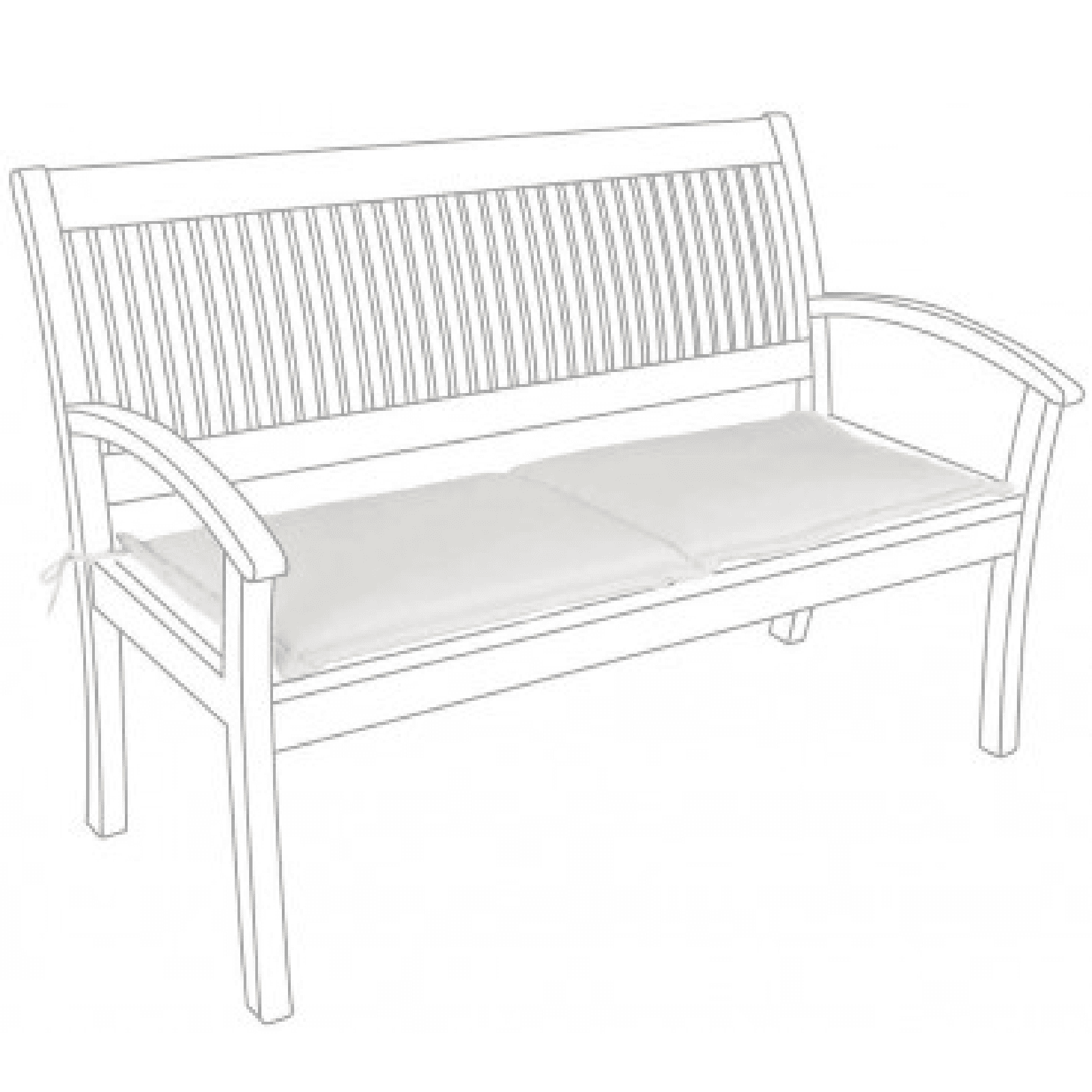 Cuscino da esterno per Panca 2 Posti in Polyestere 180 gr - 14