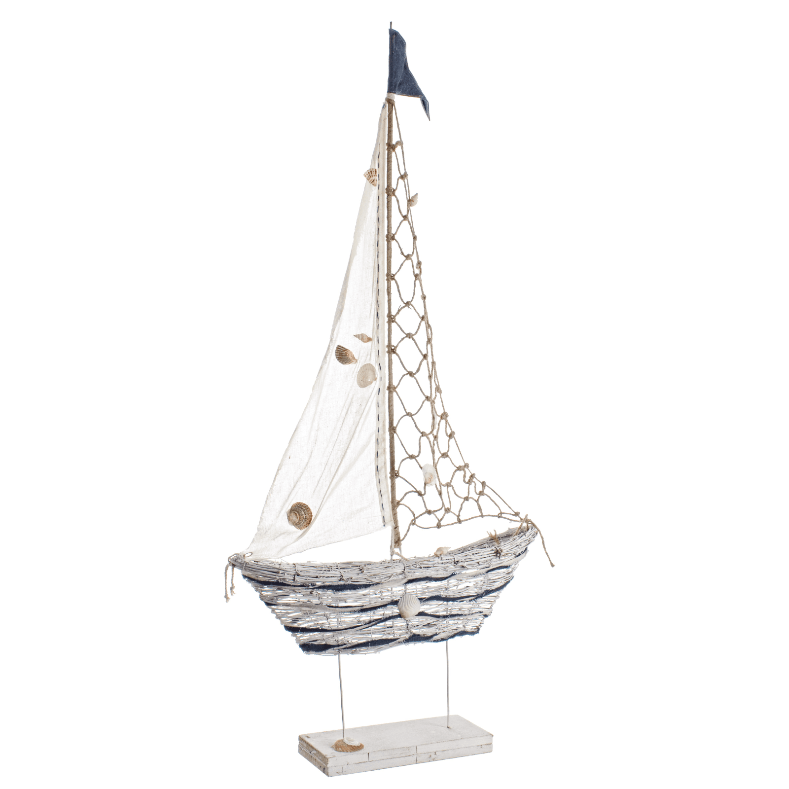 Barca sailor vimini realizzato in cotone, spugna e metallo - 3