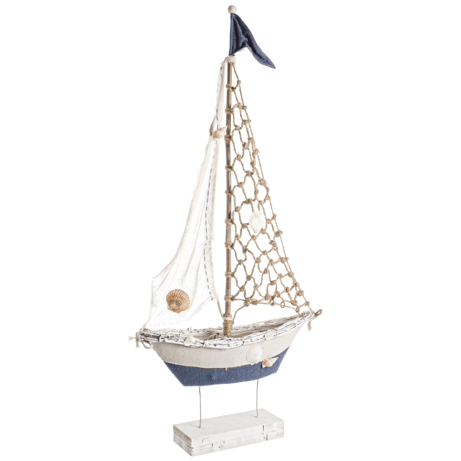 Barca sailor vimini realizzato in cotone, spugna e metallo - 4