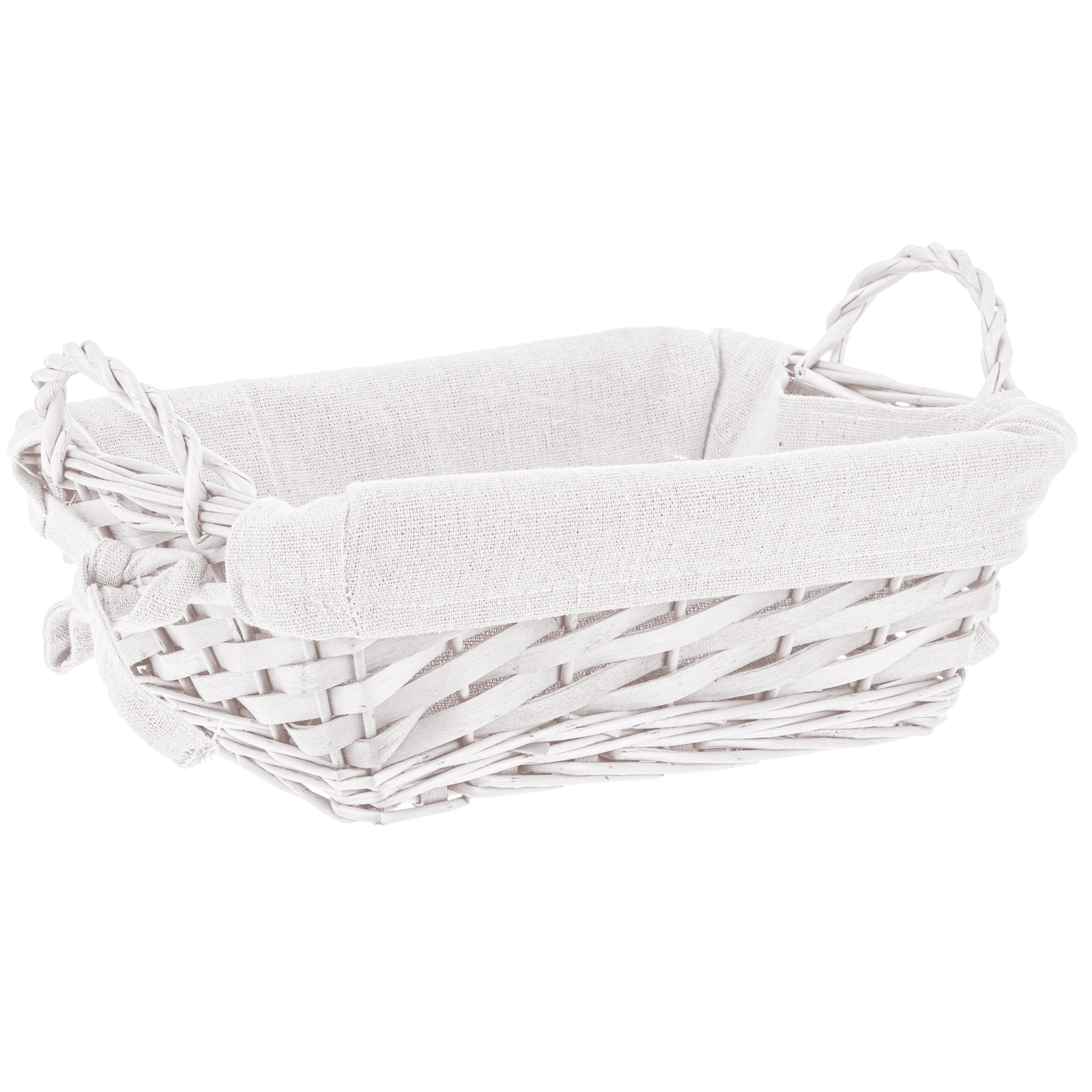 Cestino alesha realizzato con vimini e trucioli, prodotto rivestito 100% con cotone - 11