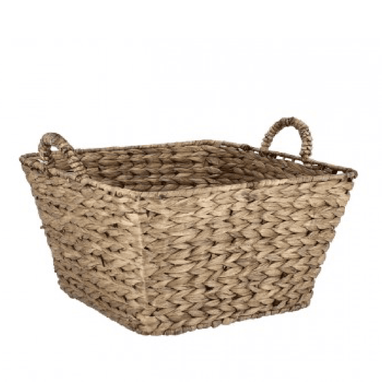 Cesta con 2 manici Kalaw svasato in giacinto d'acqua e in acciaio 42 x 42 cm - 3