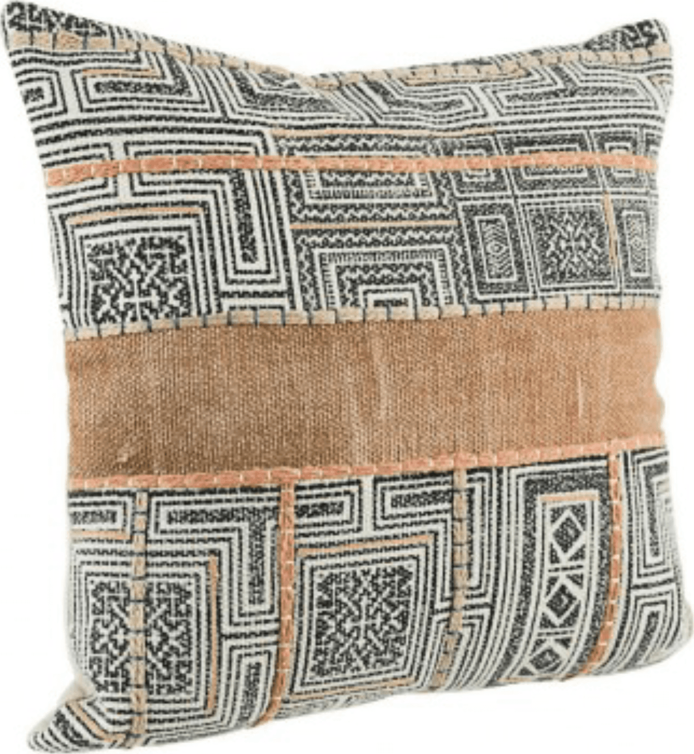 Cuscino tilak realizzato con  rivestimento in cotone lavorato e ricamato a mano e imbottitura in poliestere – Desert –