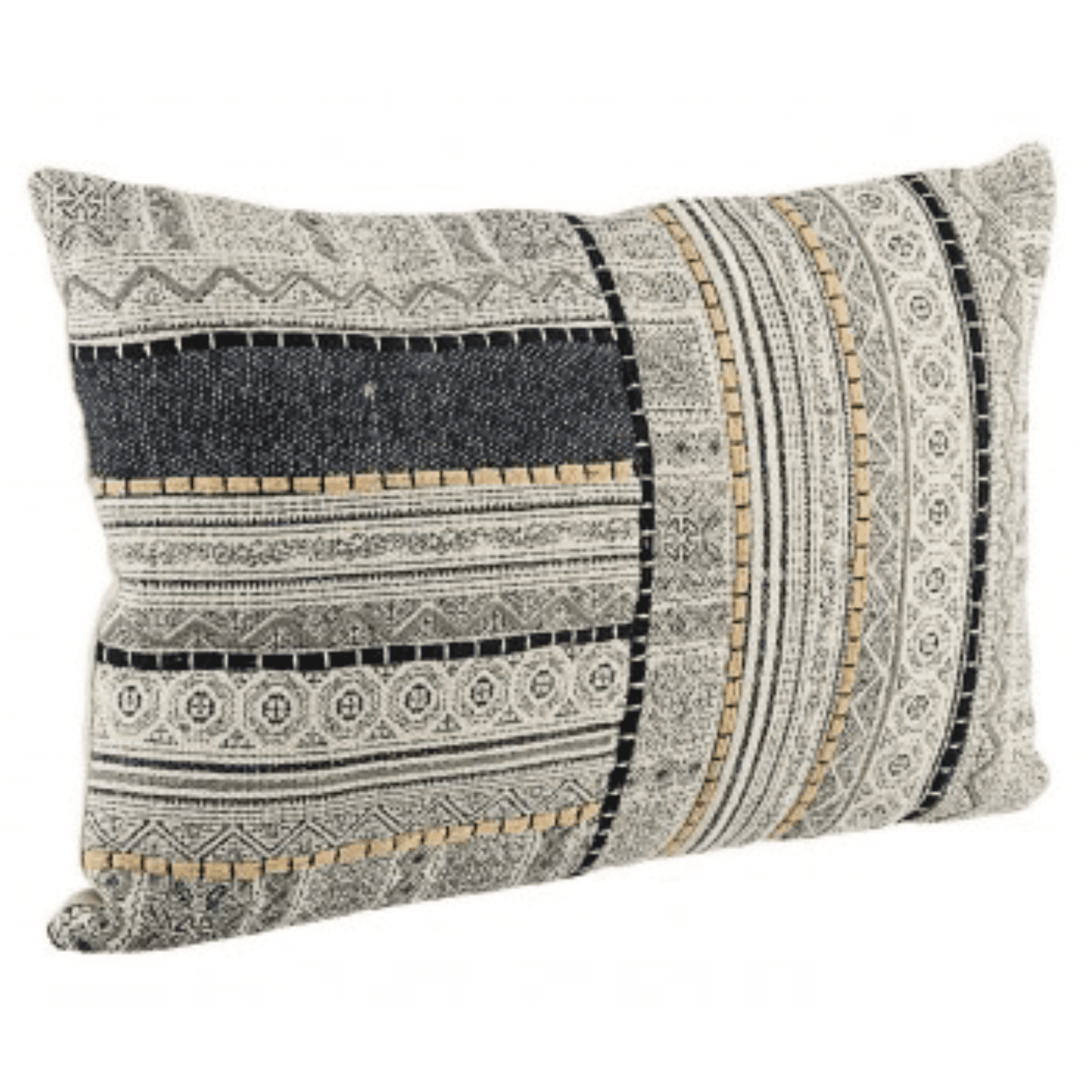 Cuscino tilak realizzato con  rivestimento in cotone lavorato e ricamato a mano e imbottitura in poliestere - 13