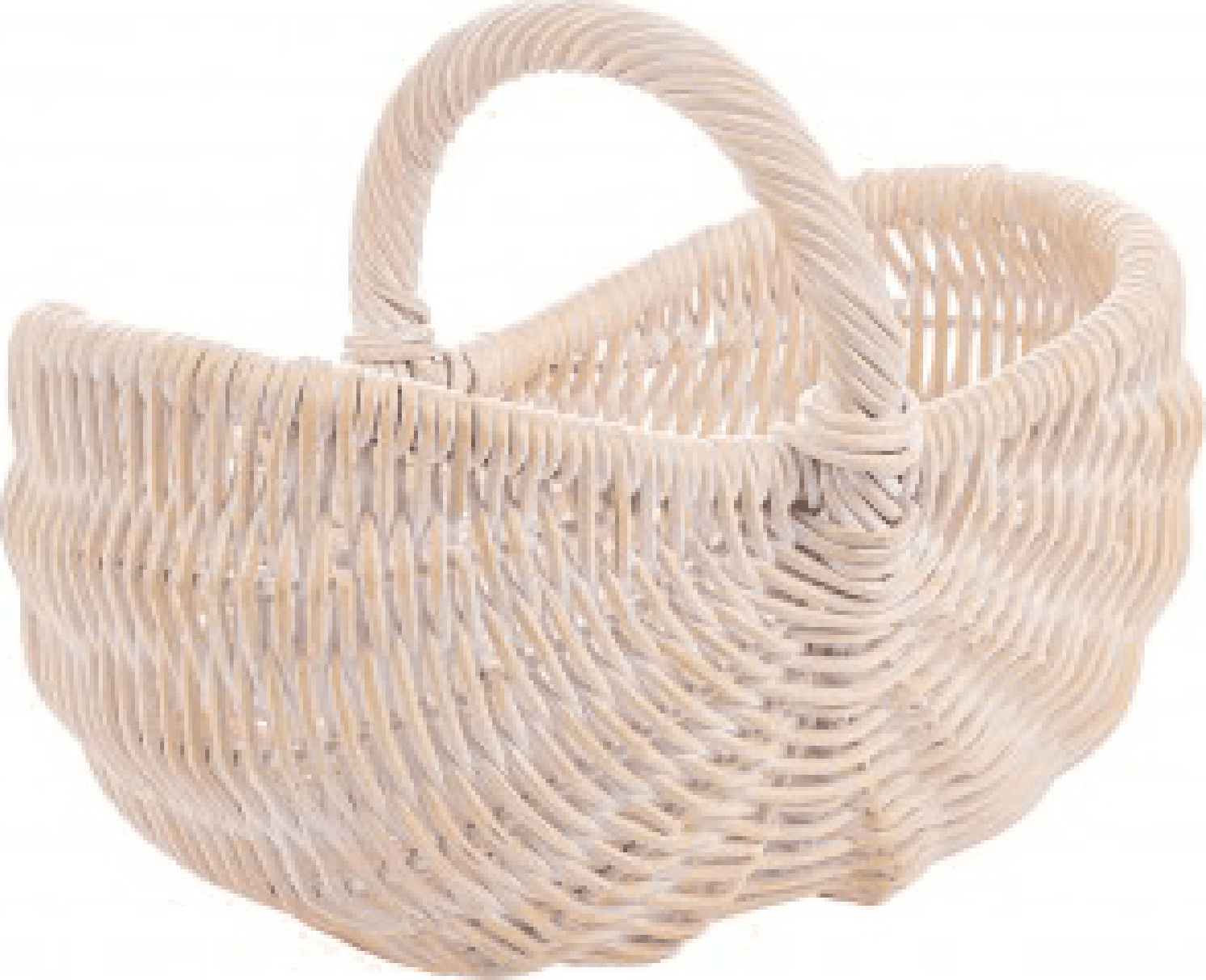 Cesta con 1 manico Narra sbiancato e naturale da esterno – Bizzotto Homemotion