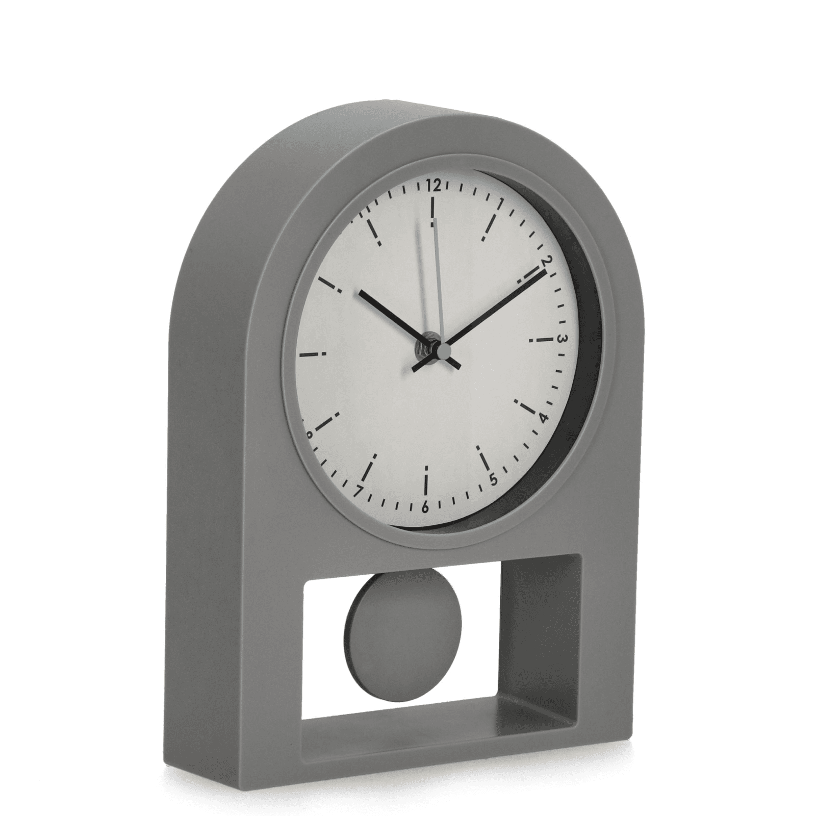 Orologio da tavolo "Patrik" in metallo h 20 X 27 cm – Grigio – Bizzotto Homemotion – grigio