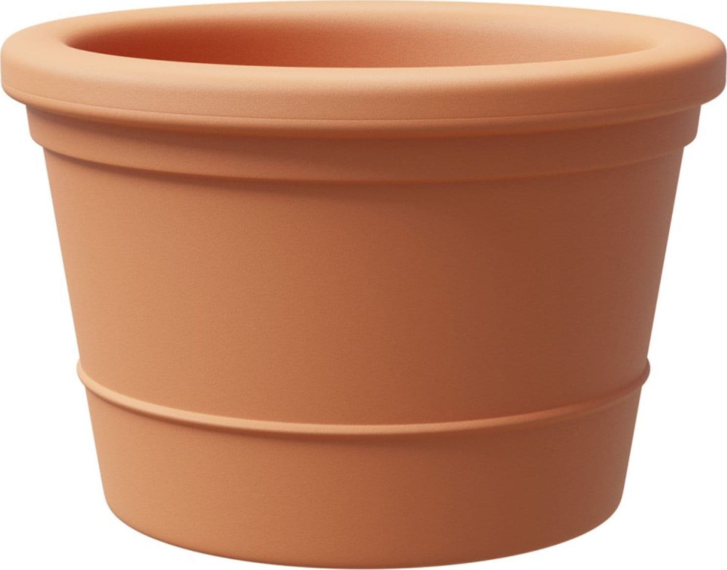 Vaso tondo "Eos" in plastica da esterno per piante e fiori – 80 cm – Teraplast – pianta