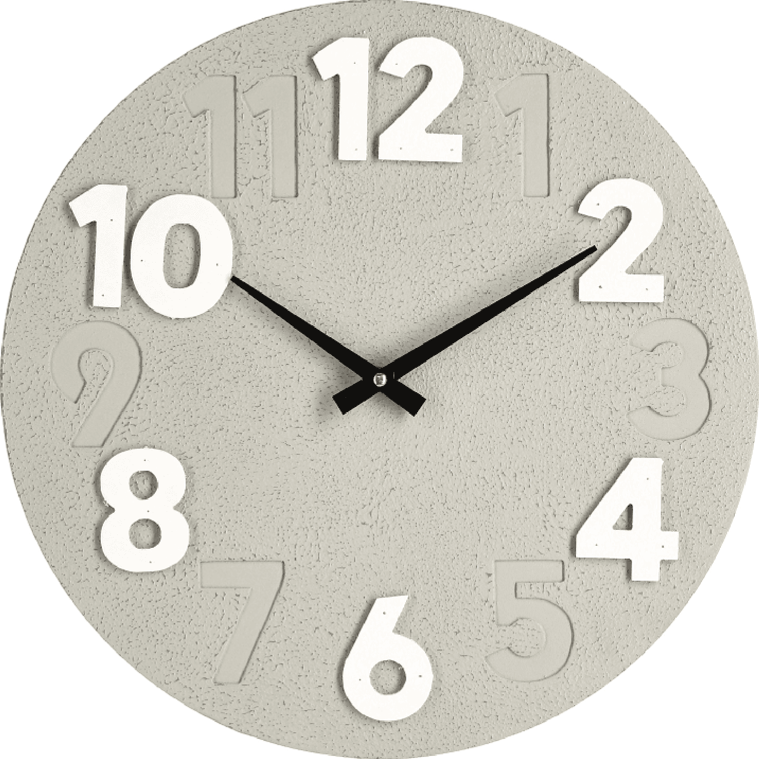 Orologio da parete in mdf a batteria "Timing" Ø 40x4,5 h cm – Tortora – Bizzotto Homemotion – grigio