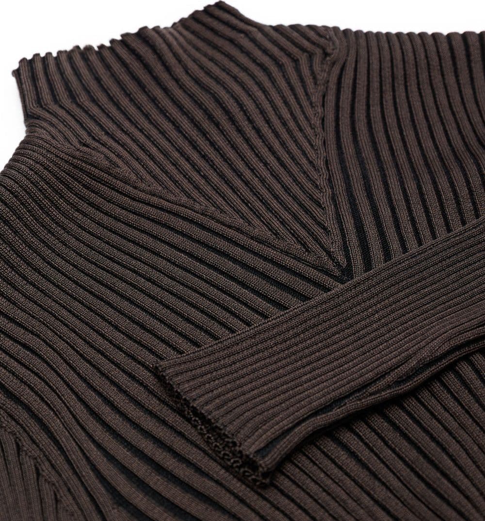 Bottega Veneta Maglia Plisse in Viscosa Marrone da donna in Maglioni Drestige - Casamassima, commercioVirtuoso.it