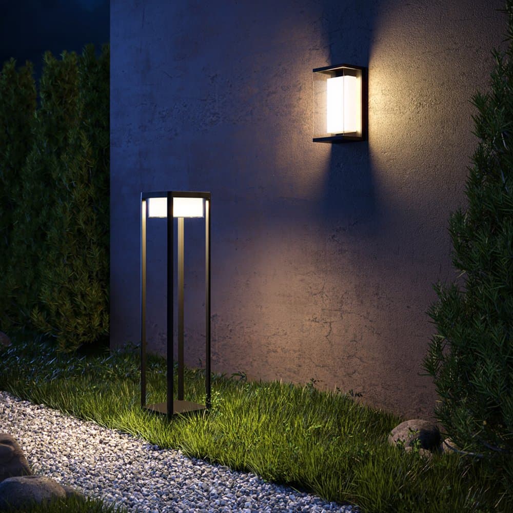 Lampada Da Terra Moderna Da Esterno Alluminio Nero Luce 10W Ip65 in Lampade da terra LuceArt - Montecorvino Pugliano, commercioVirtuoso.it