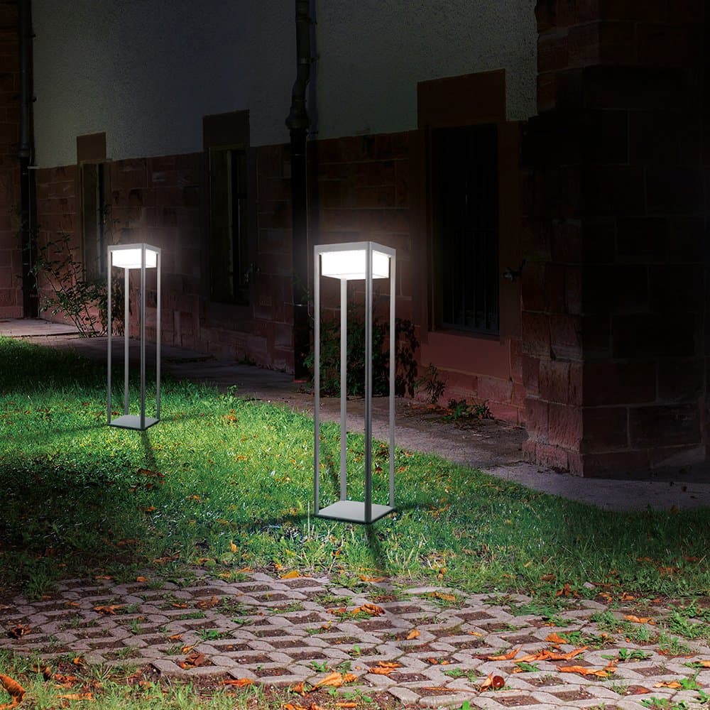 Lampada Da Terra Moderna Da Esterno Alluminio Nero Luce 10W Ip65 in Lampade da terra LuceArt - Montecorvino Pugliano, commercioVirtuoso.it