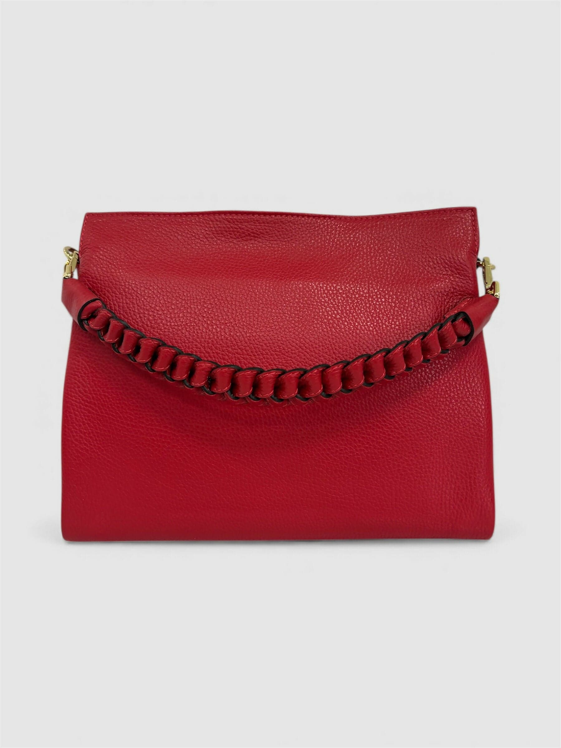 DOPPIASE Borsa Treccia Grande in vera pelle Dollaro Made in Italy 30x25x13cm in Borse a spalla Nanabags - Sesto Fiorentino, commercioVirtuoso.it