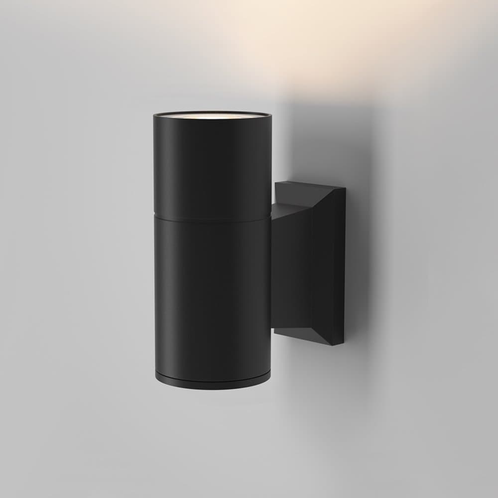 Lampada Da Parete Moderna Da Esterno Alluminio Nero 1 Luce Gu10 50W Ip54 in Lampade da parete LuceArt - Montecorvino Pugliano, commercioVirtuoso.it