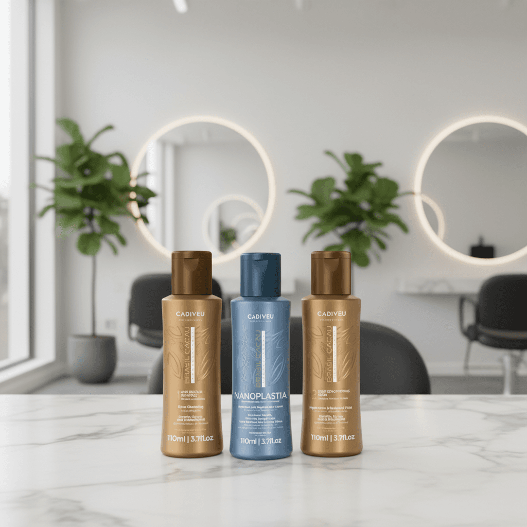 Cadiveu brasil cacau mini kit nanoplastia 3 x 110 ml effetto liscio supremo composto da: shampoo antiresidui, fluido nanoplastia e deep conditioner mask in Trattamenti liscianti Me.Dis. - Peschiera Borromeo, commercioVirtuoso.it