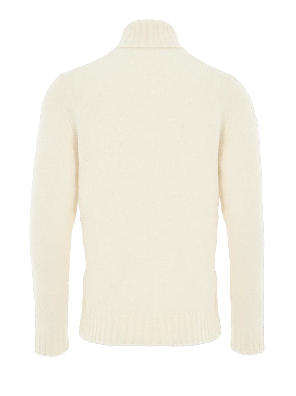 Gran Sasso Maglione Dolcevita Bianco in Lana Effetto Boucle da uomo in Maglioni Drestige - Casamassima, commercioVirtuoso.it