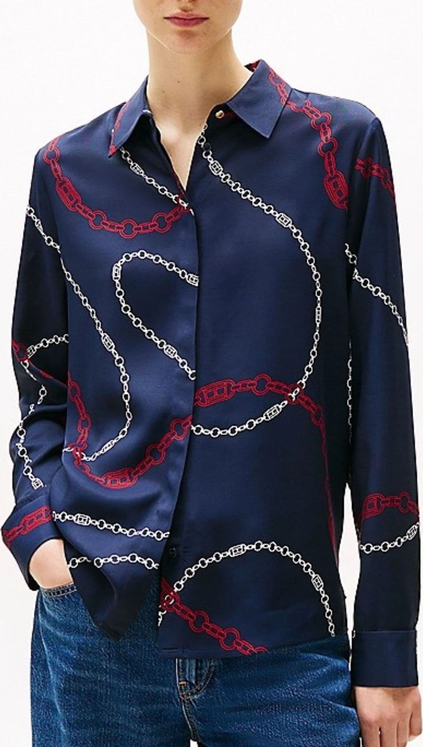 Tommy Hilfiger CAMICIA SOFT VISCOSE REGULAR LS SHIRT da donna in Bluse e camicie Drestige - Casamassima, commercioVirtuoso.it