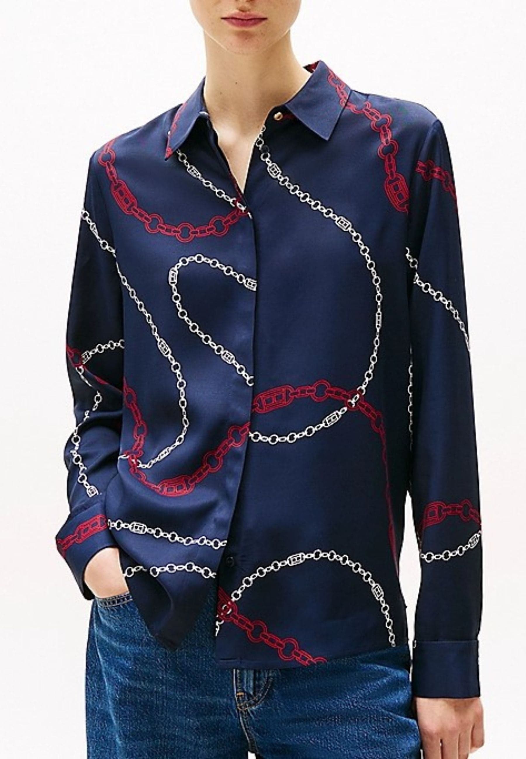 Tommy Hilfiger CAMICIA SOFT VISCOSE REGULAR LS SHIRT da donna in Bluse e camicie Drestige - Casamassima, commercioVirtuoso.it