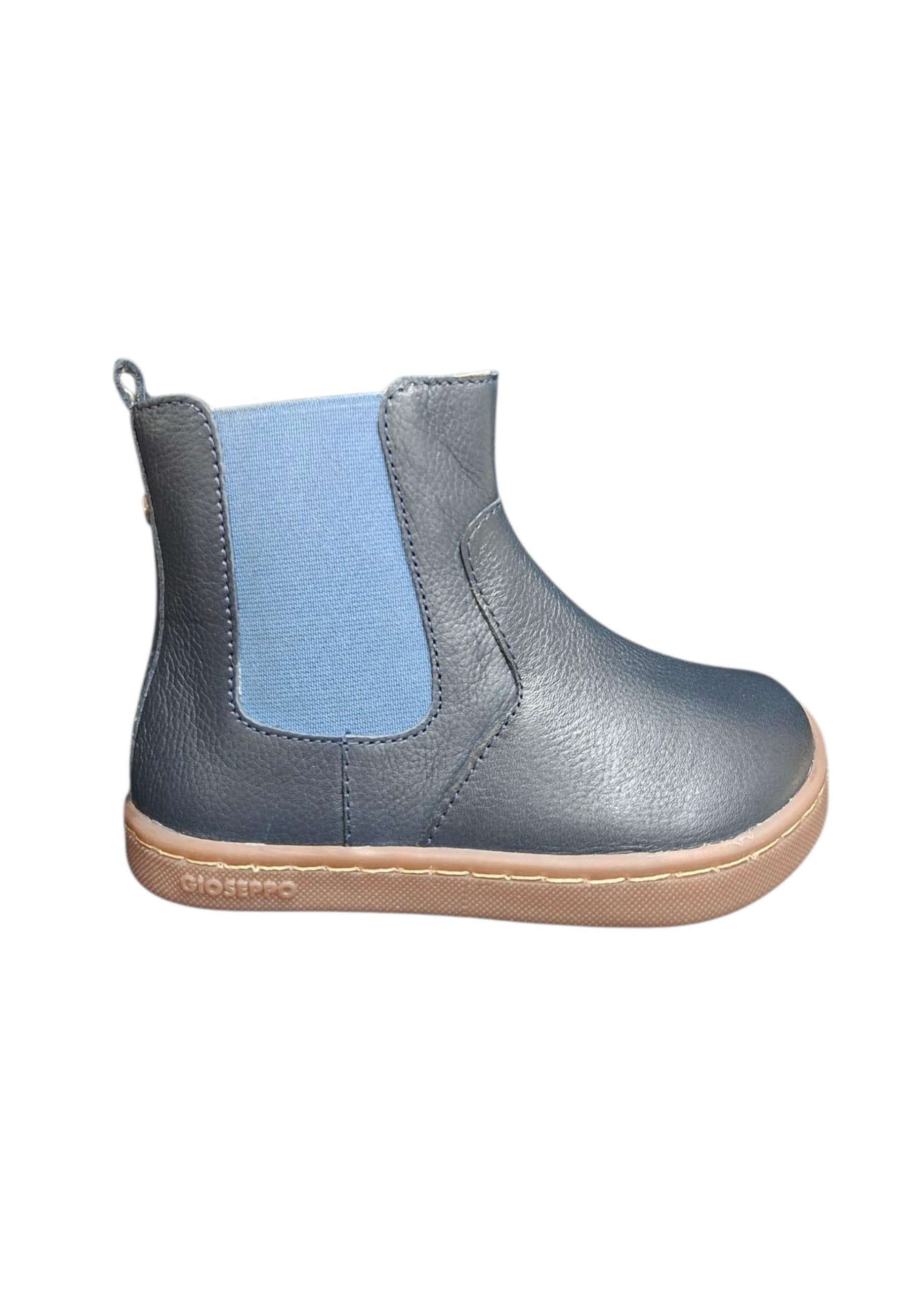 Stivaletti bambino Gioseppo Haslett blue marrone pelle - Stile urban con zip laterale - 6