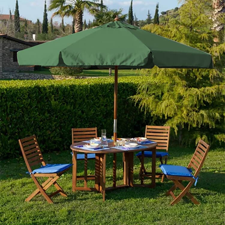 DOMINUS - ombrellone da giardino tondo 3 palo centrale in legno Verde in Ombrelloni Milani Home - Dueville, commercioVirtuoso.it
