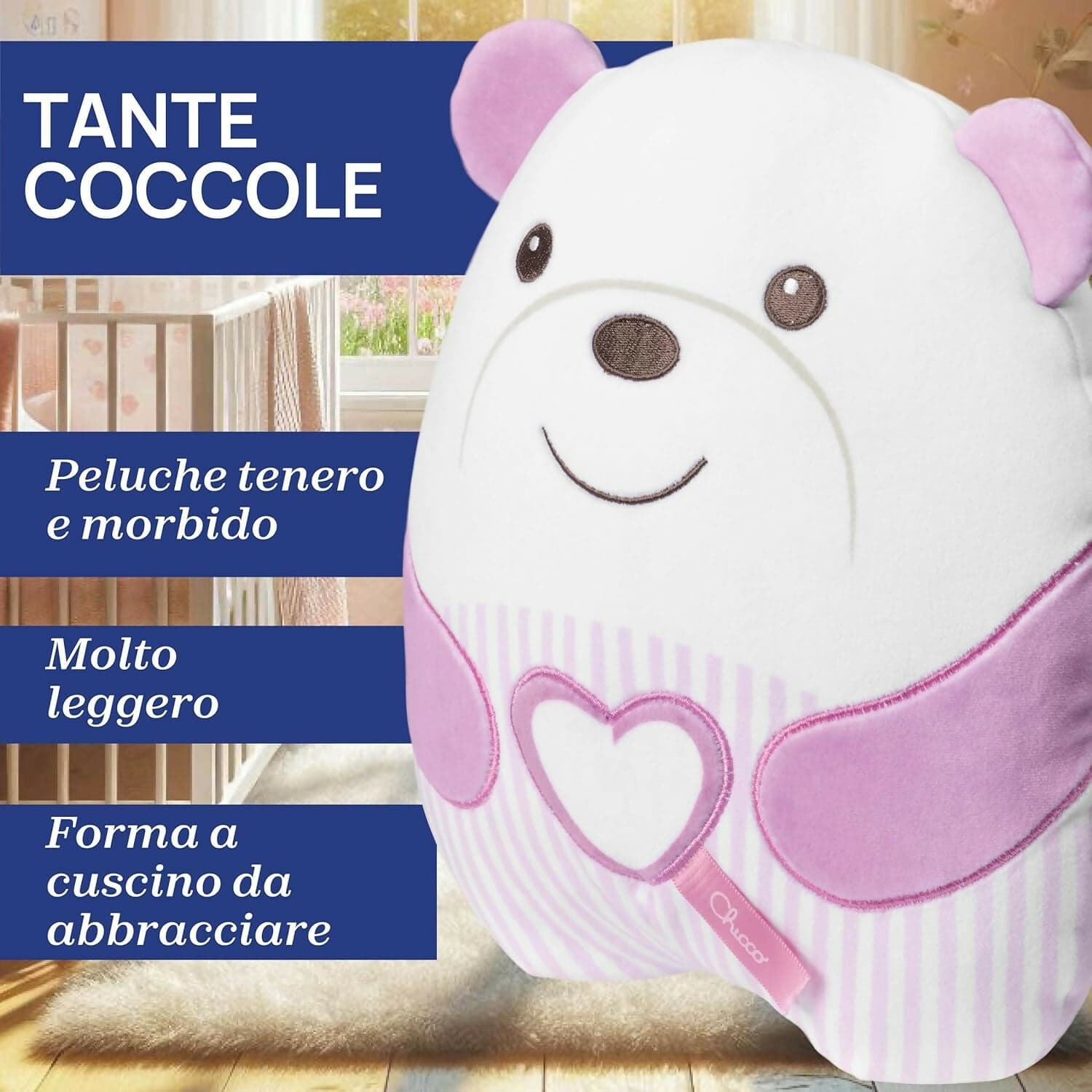 CHICCO Peluche Orsetto Sweet Heart - Tenero Orsetto - Morbido Peluche Elettronico per Bambini, Imbottitura Morbida, 20 Minuti di Musica Rilassante e Meditativa, Luce Soffusa, Lavabile in Lavatrice, 0 Mesi +, Rosa in Giochi musicali Sanitaria Gioia del Bimbo - Villa San Giovanni, commercioVirtuoso.it