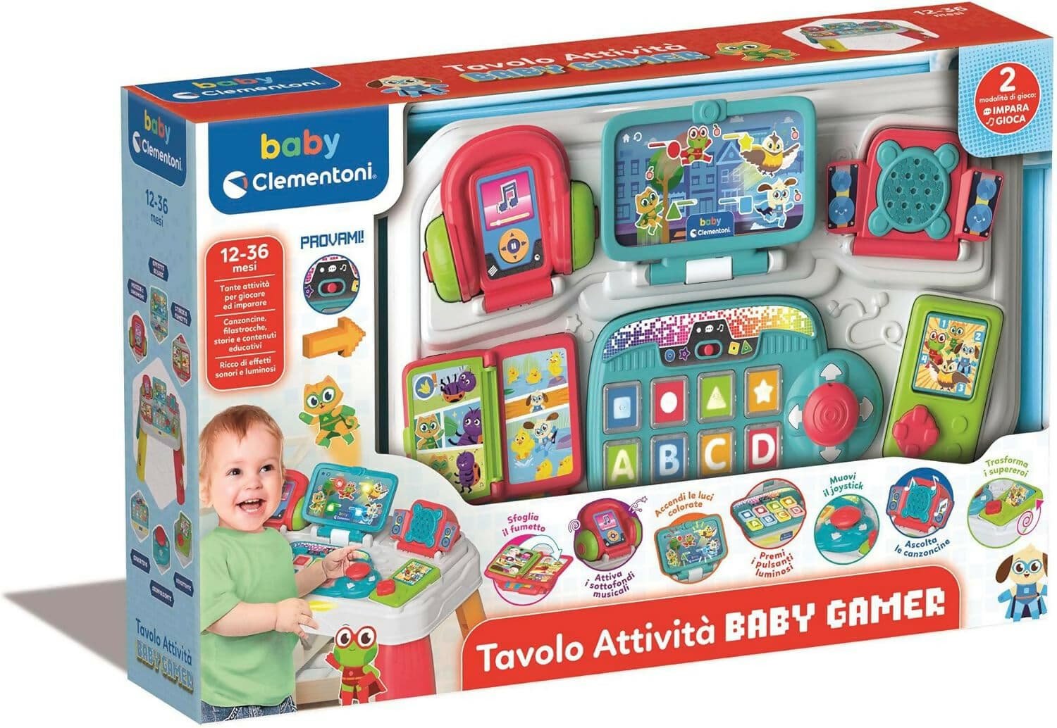 CLEMENTONI Baby - Tavolo attività Baby Gamer, Postazione Gaming per Bambini, con Tastiera e Elementi Interattivi, Bambini di 12-36 Mesi, Stimola Lo Sviluppo Cognitivo, Motorio e Emotivo, 17547 in Camion Sanitaria Gioia del Bimbo - Villa San Giovanni, commercioVirtuoso.it