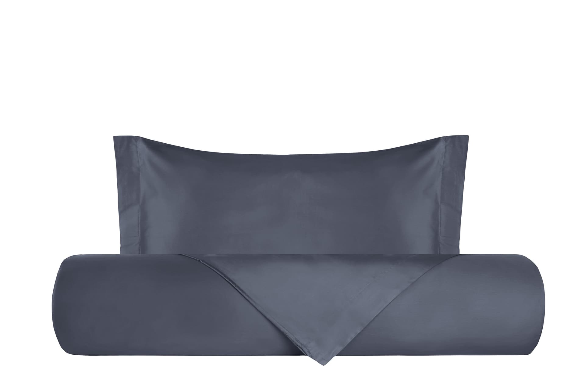 Parure Copripiumino in Raso di puro cotone Grigio - Vanita di raso