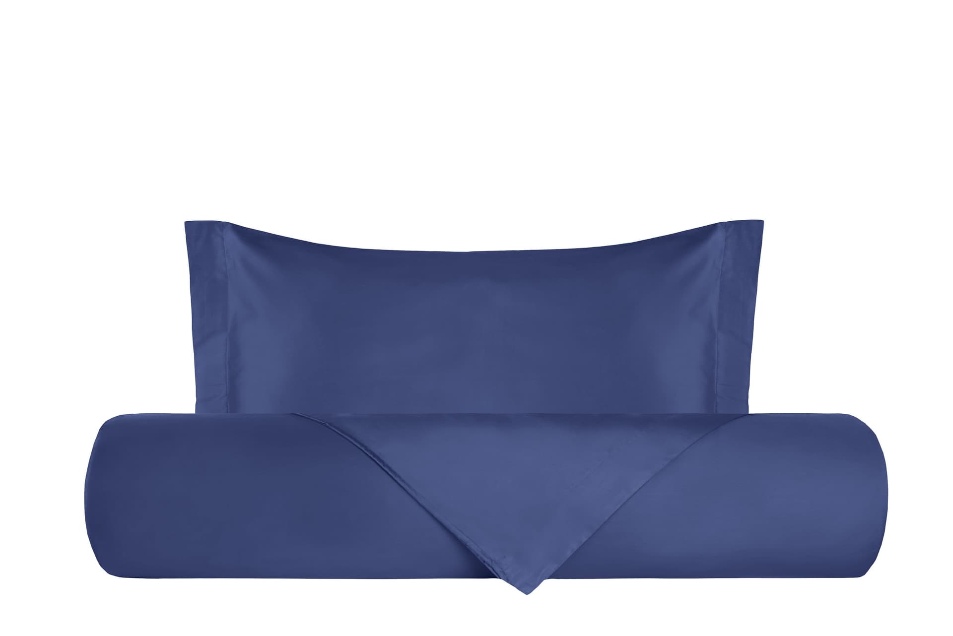 Parure Copripiumino in Raso di puro cotone Blu - Vanita di raso