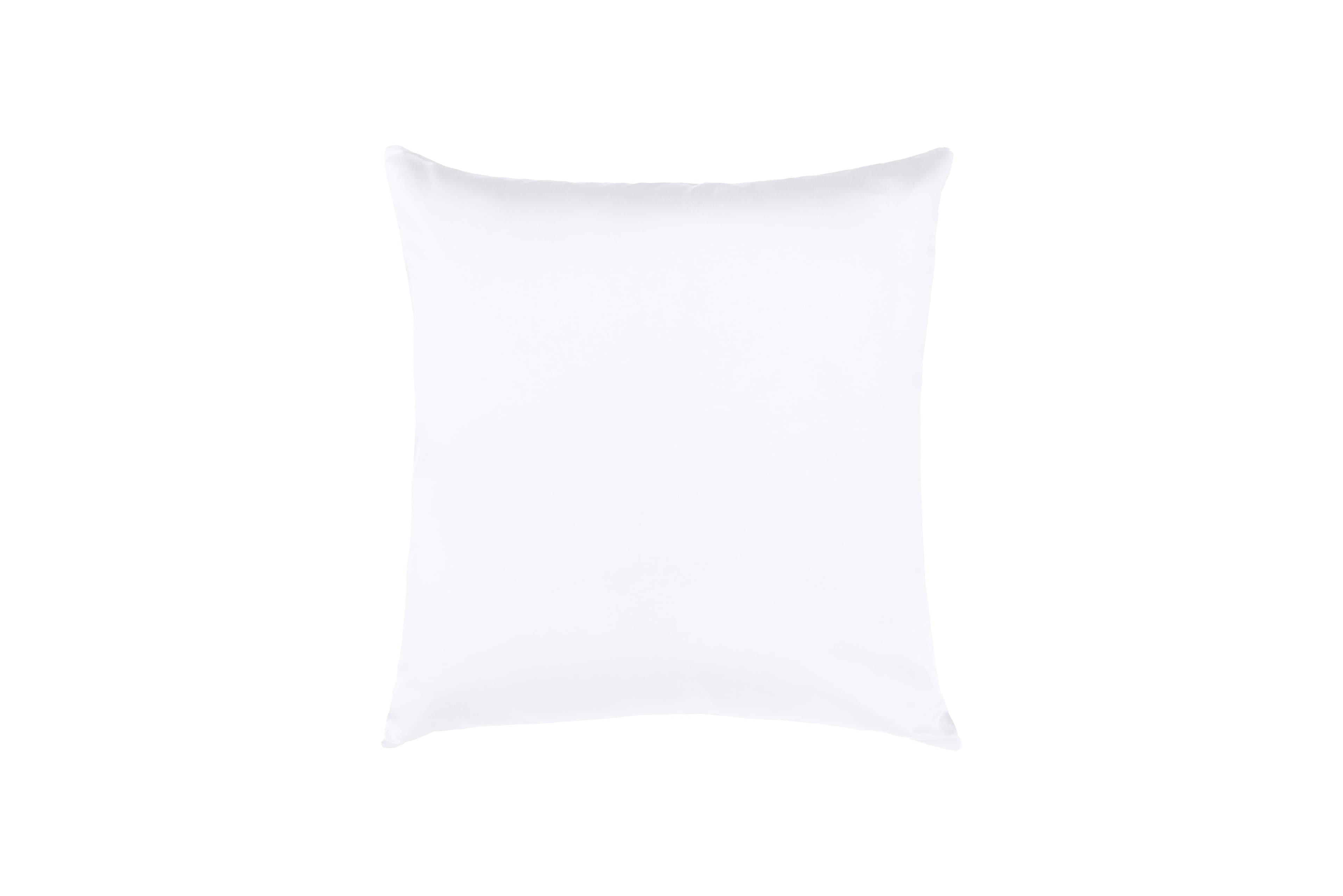Cuscino Arredo 50 x 50 cm in Raso di puro cotone Bianco