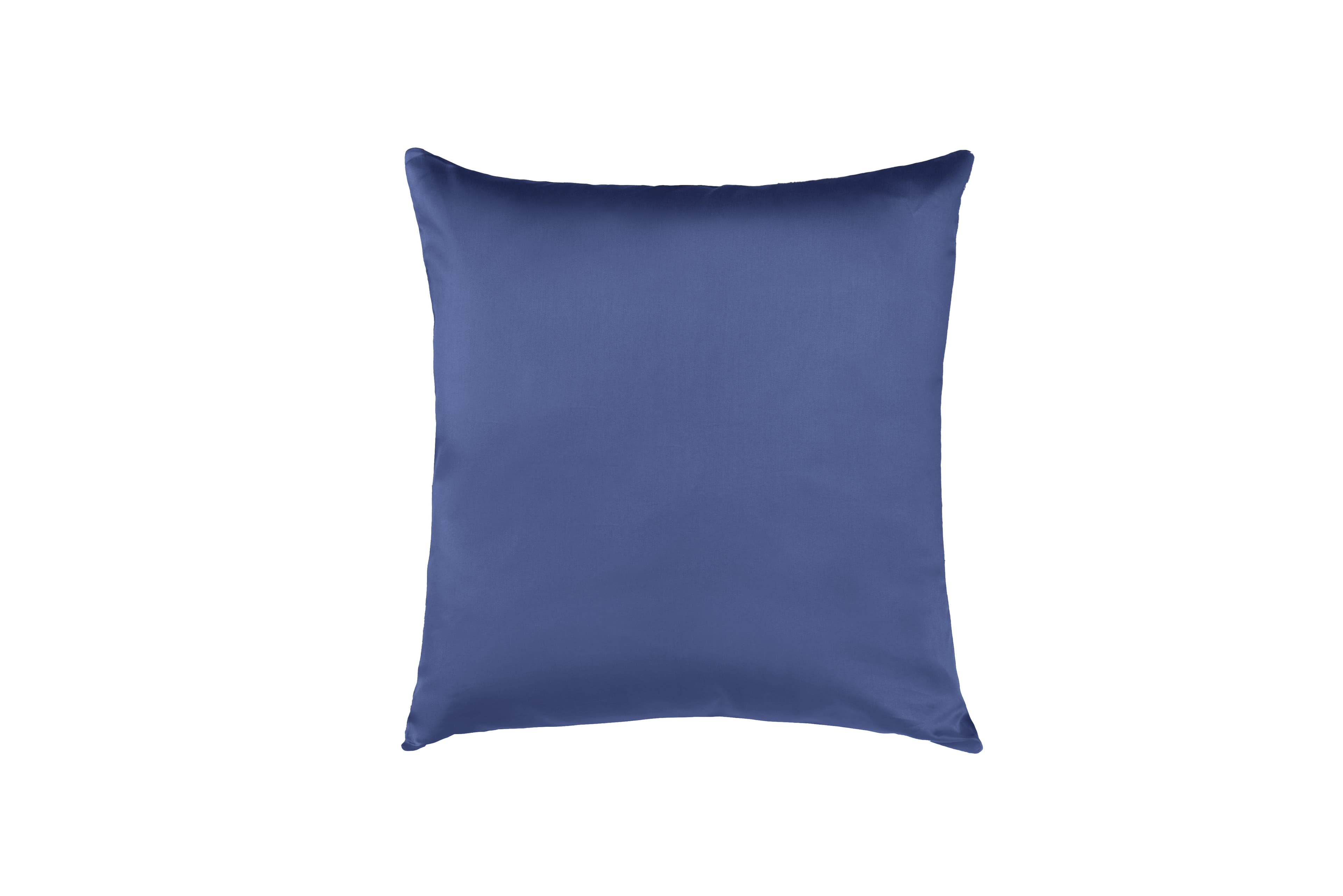 Cuscino Arredo 50 x 50 cm  in Raso di puro cotone Blu
