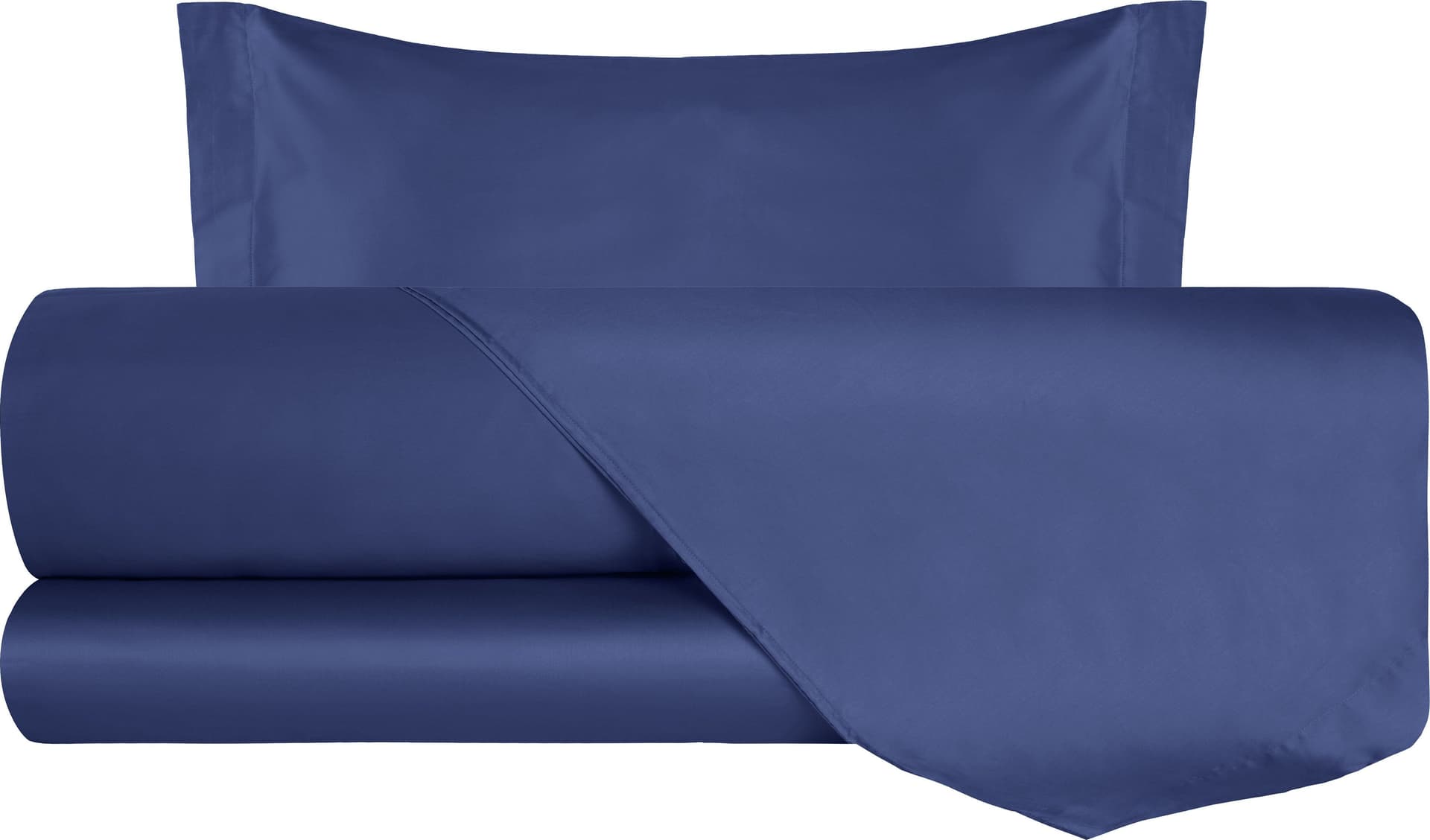 Completo Copripiumino in Raso di puro cotone Blu in Set copripiumini e federe Vanita di raso - Sesto San Giovanni, commercioVirtuoso.it