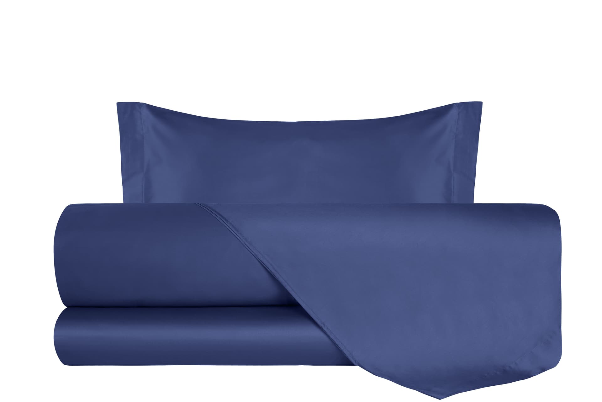 Completo Copripiumino in Raso di puro cotone Blu in Set copripiumini e federe Vanita di raso - Sesto San Giovanni, commercioVirtuoso.it