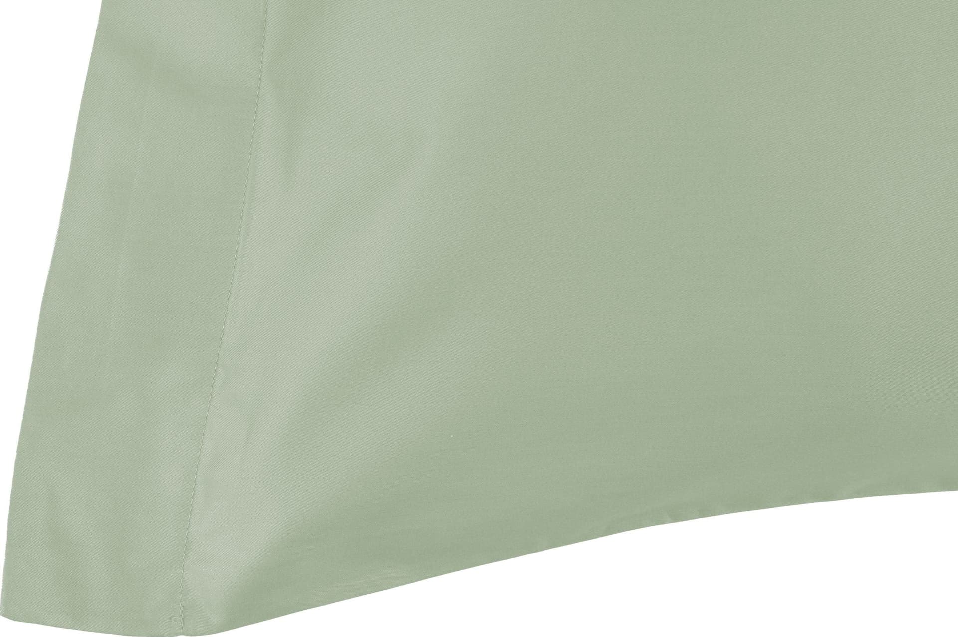 Coppia di federe a 2 volani  in Raso di puro cotone Verde Chiaro - Vanita di raso