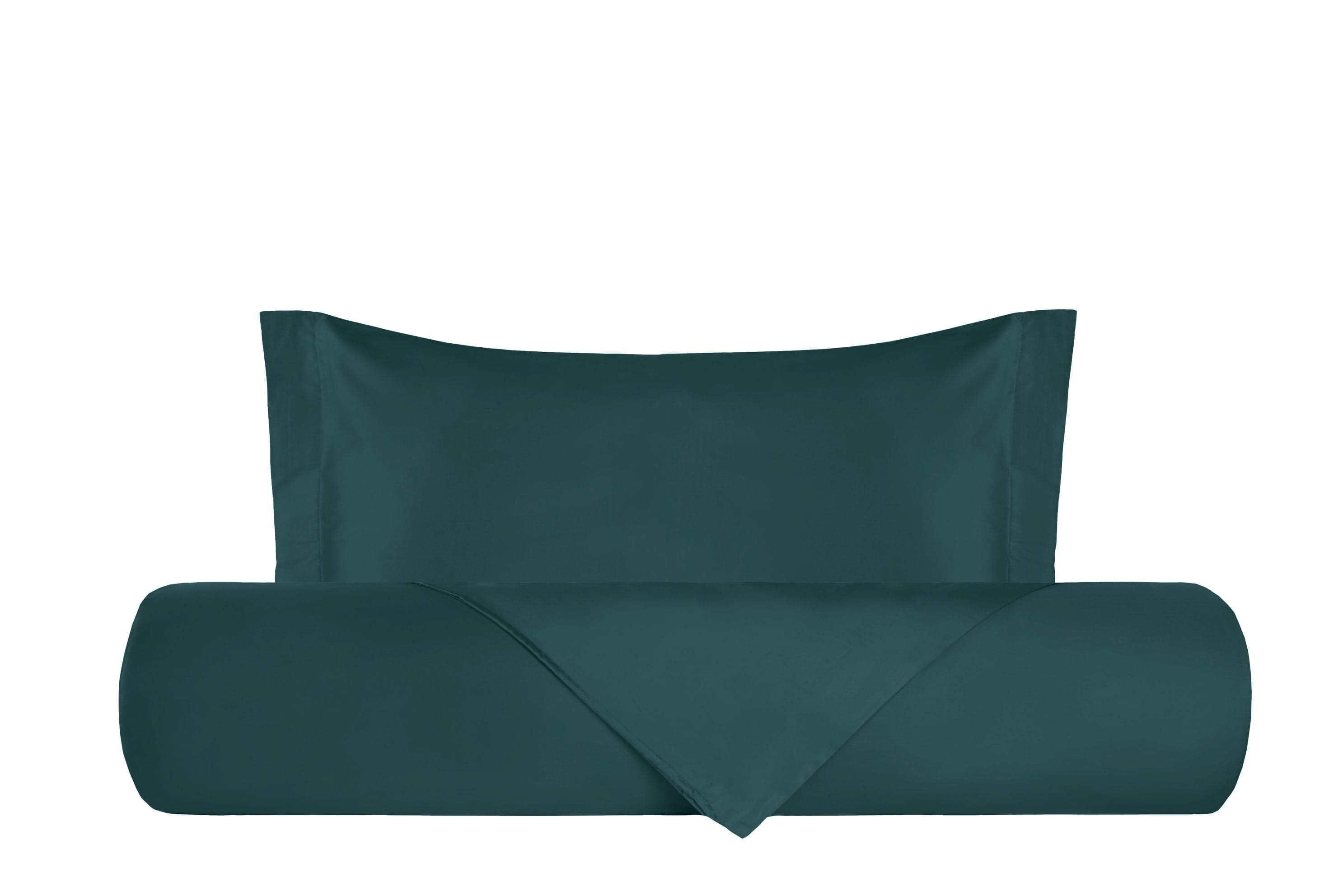 Parure Copripiumino in Raso di puro cotone Verde Smeraldo in Set copripiumini e federe Vanita di raso - Sesto San Giovanni, commercioVirtuoso.it