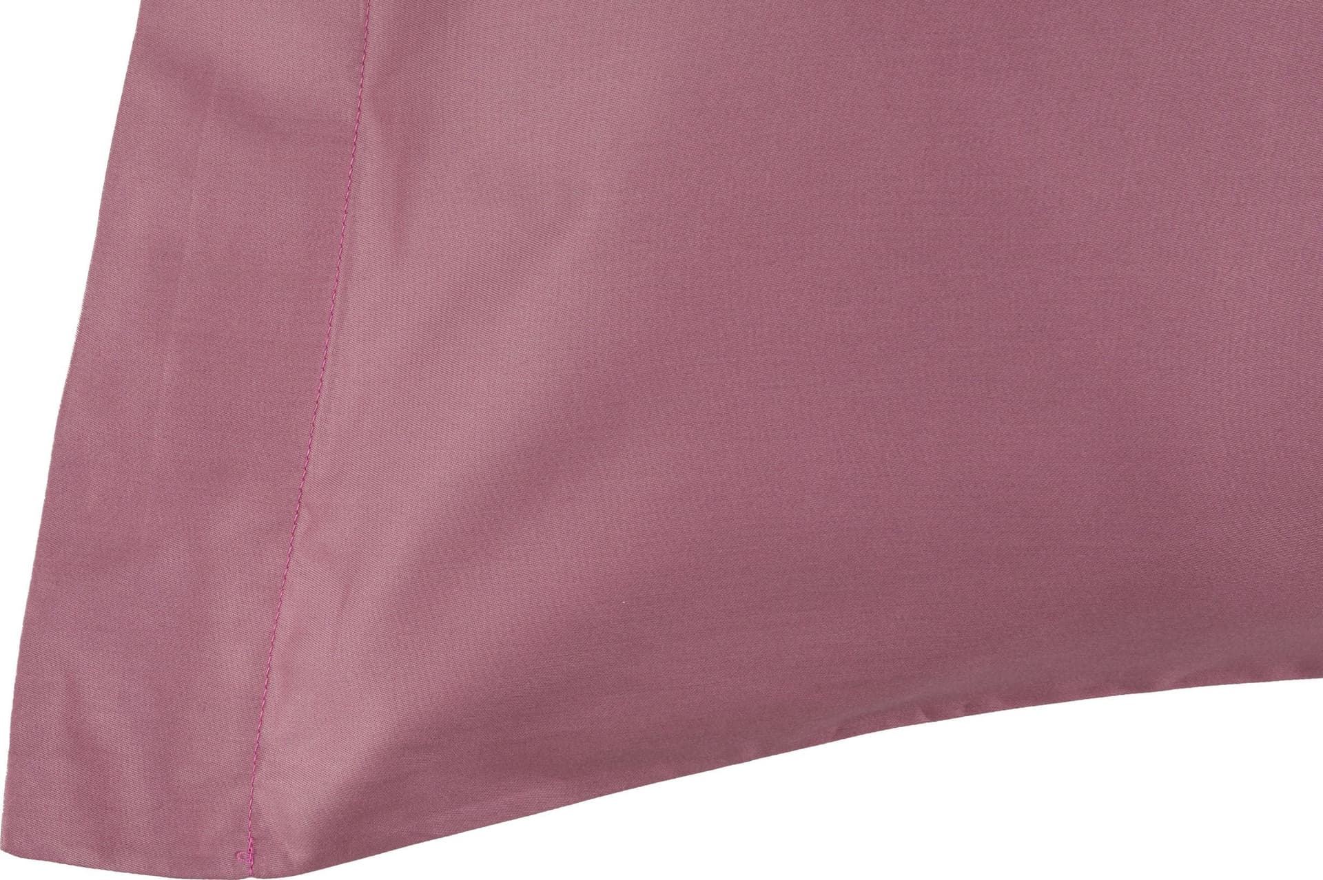 Coppia di federe a 2 volani  in Raso di puro cotone Rosa Nostalgia - Vanita di raso