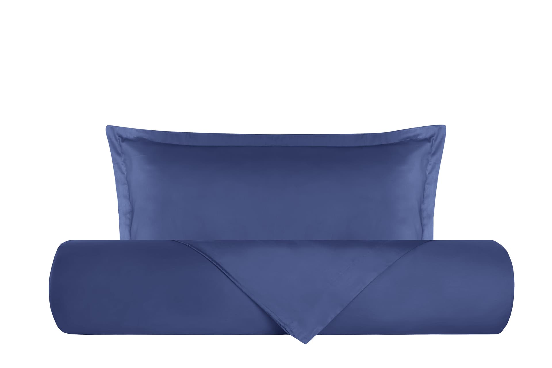 Parure Letto in Raso di Puro Cotone DELUXE 3 Volani Blu Avio in Set di lenzuola e federe Vanita di raso - Sesto San Giovanni, commercioVirtuoso.it
