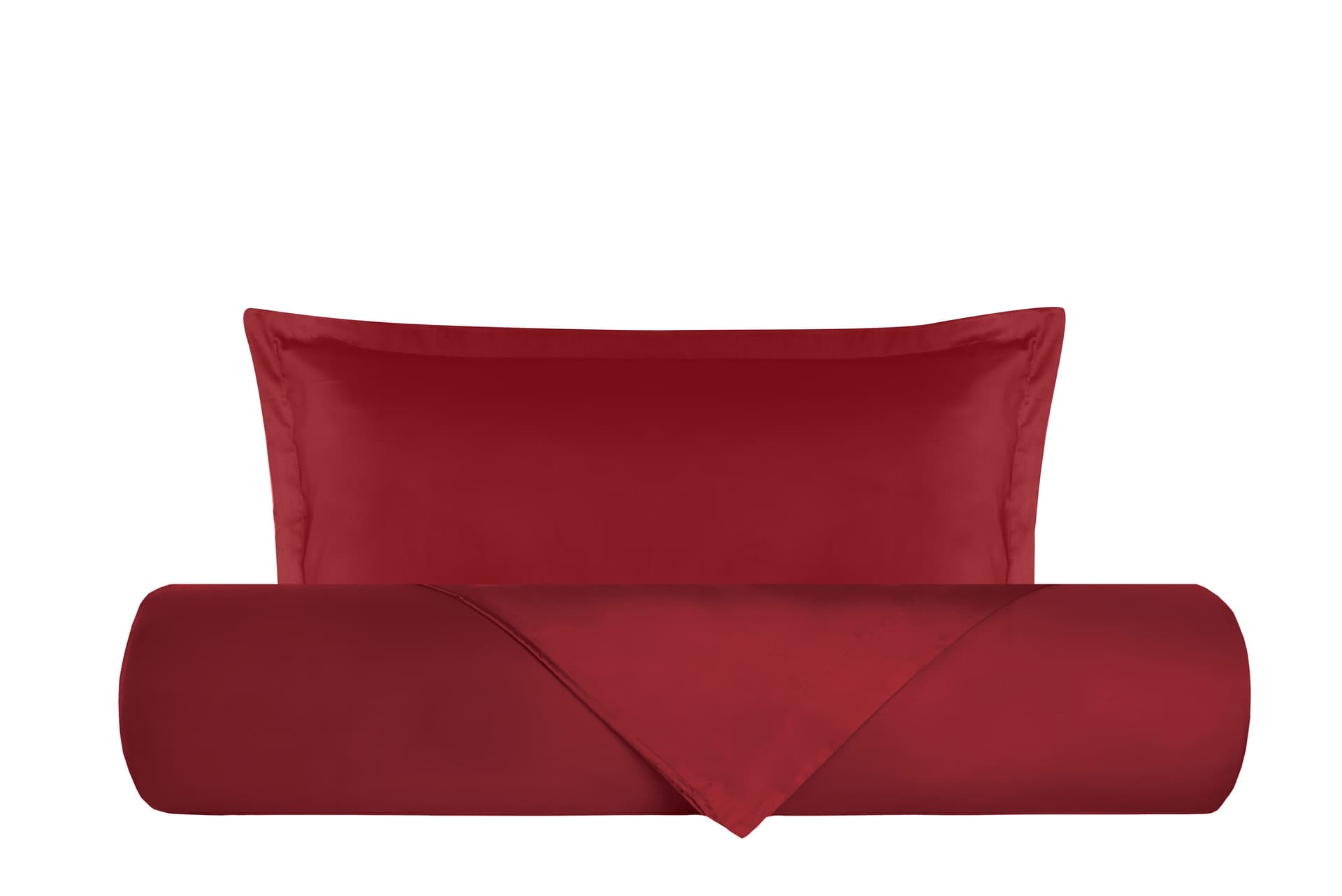 Parure Copripiumino in raso di puro cotone DELUXE 3 volani Bordeaux in Set copripiumini e federe Vanita di raso - Sesto San Giovanni, commercioVirtuoso.it