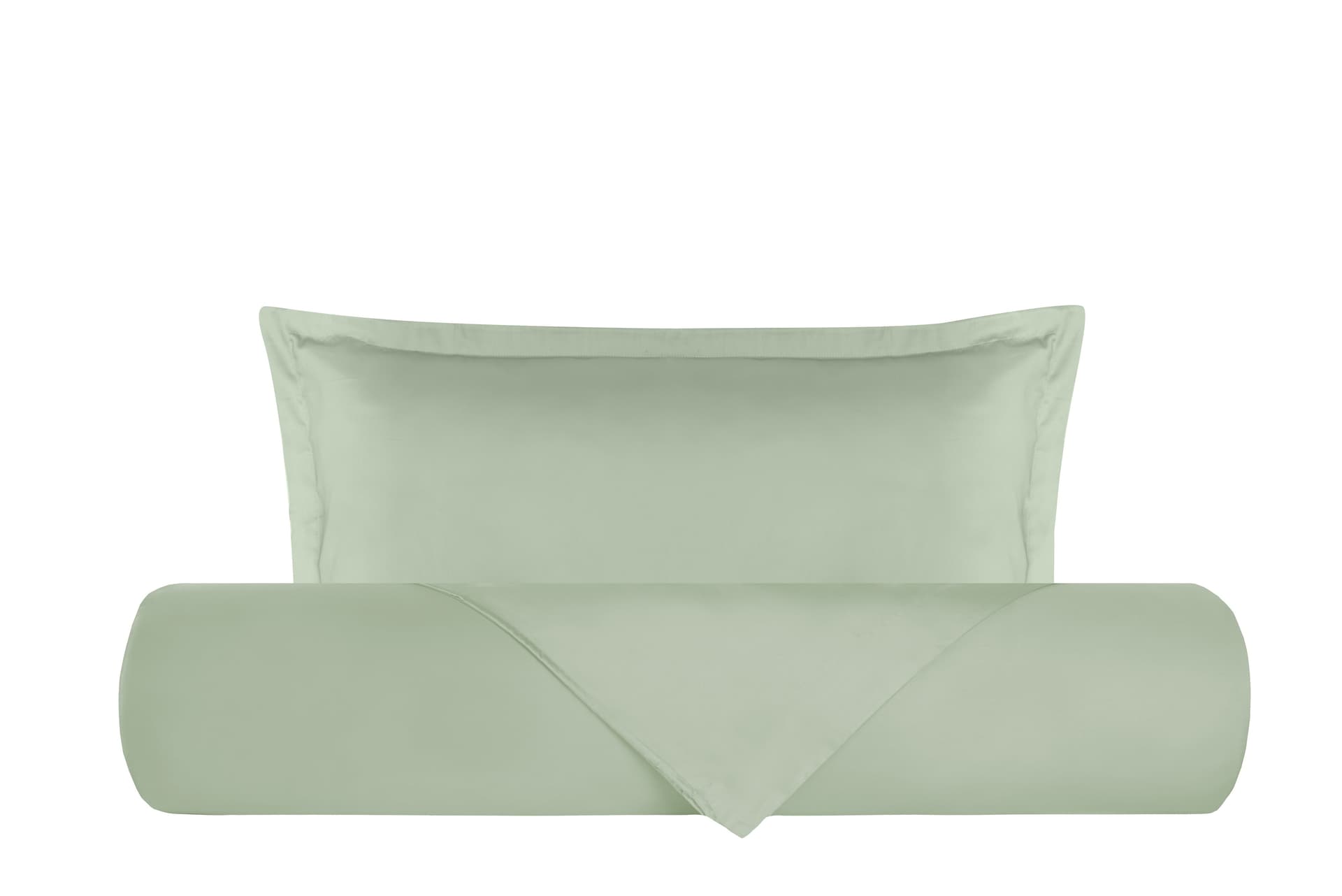 Parure Copripiumino in raso di puro cotone DELUXE 3 volani Verde Menta in Set copripiumini e federe Vanita di raso - Sesto San Giovanni, commercioVirtuoso.it